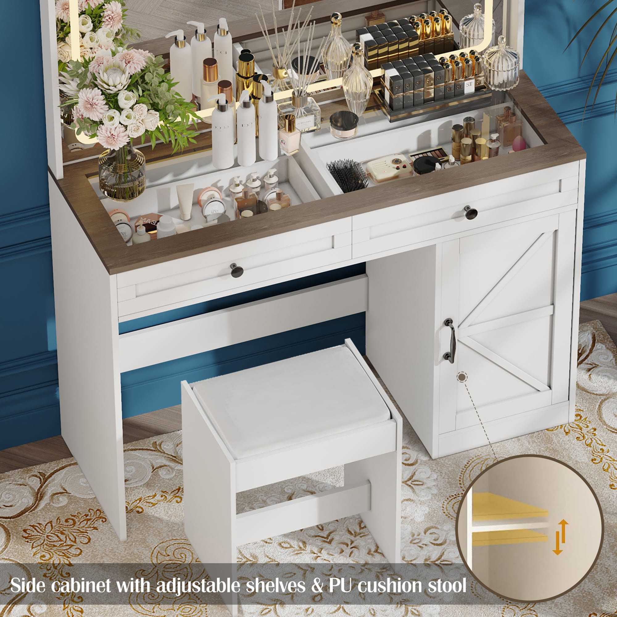 SINOFURN SYD250012WT Bedroom-Vanities - View #8