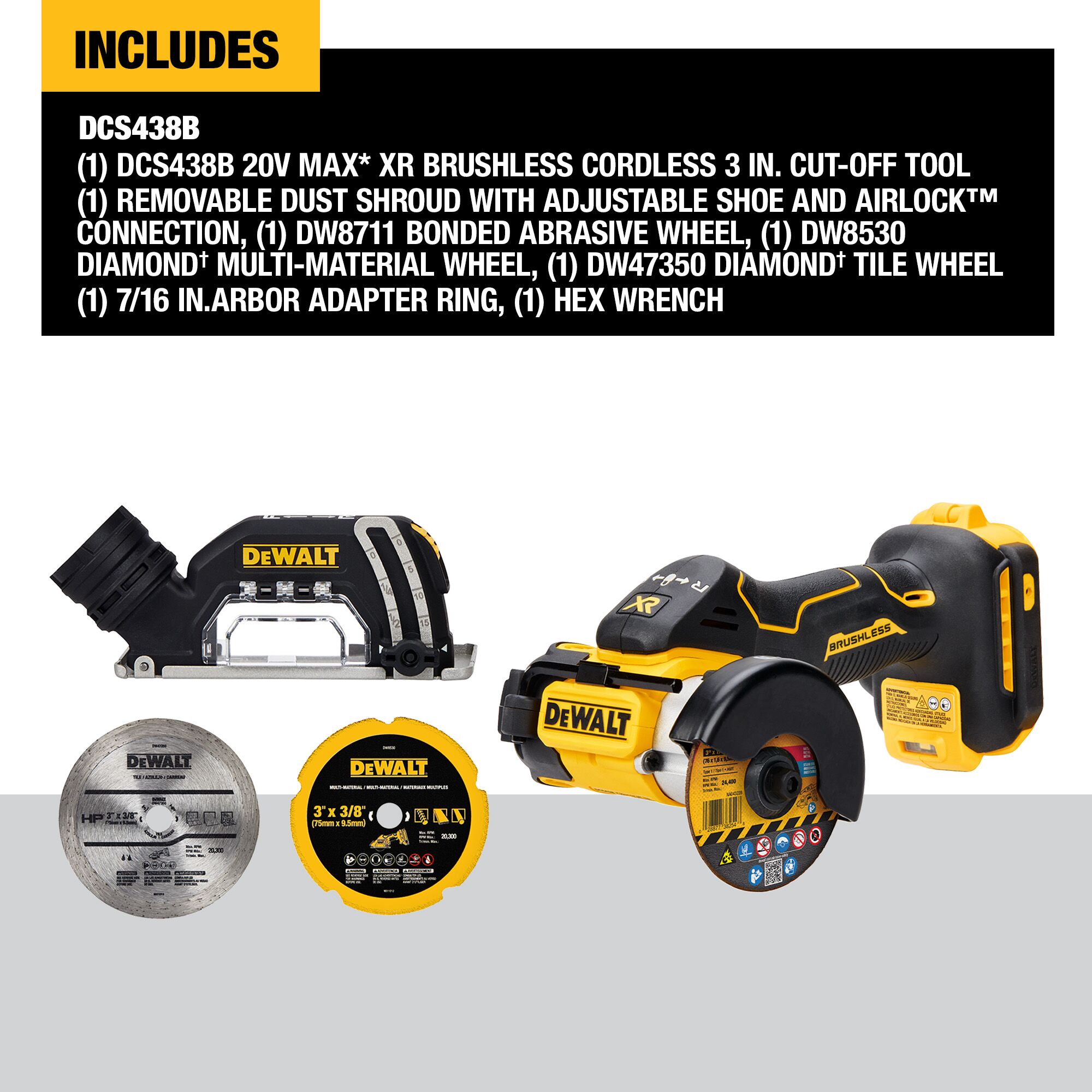 DEWALT XR 3-in 20-volt Max Trigger Switch Brushless Cordless Cut-off Tool (Tool Only)