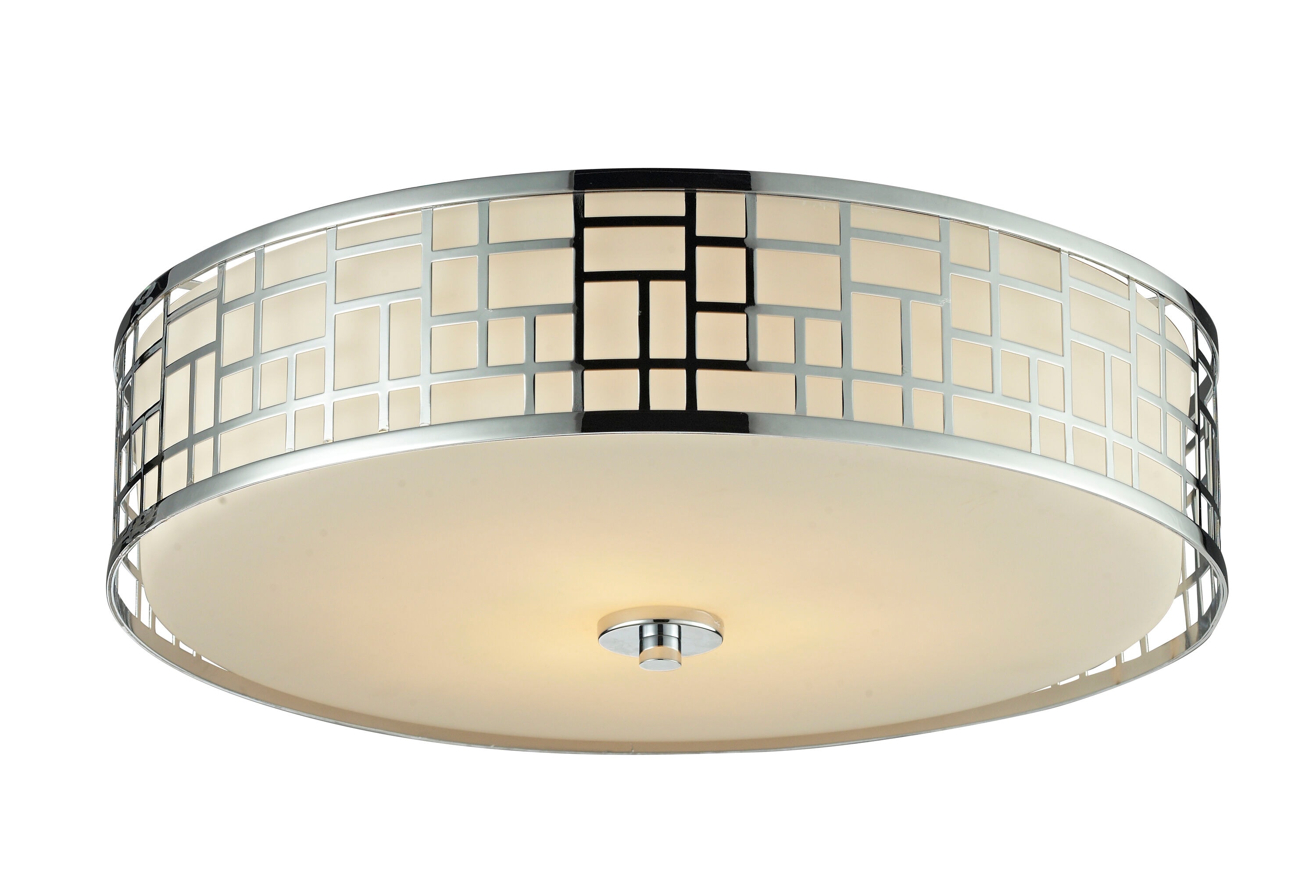 Z-Lite 328F20-CH Elea 1 -Light 20.5-in Polished Chrome Flush Mount Light