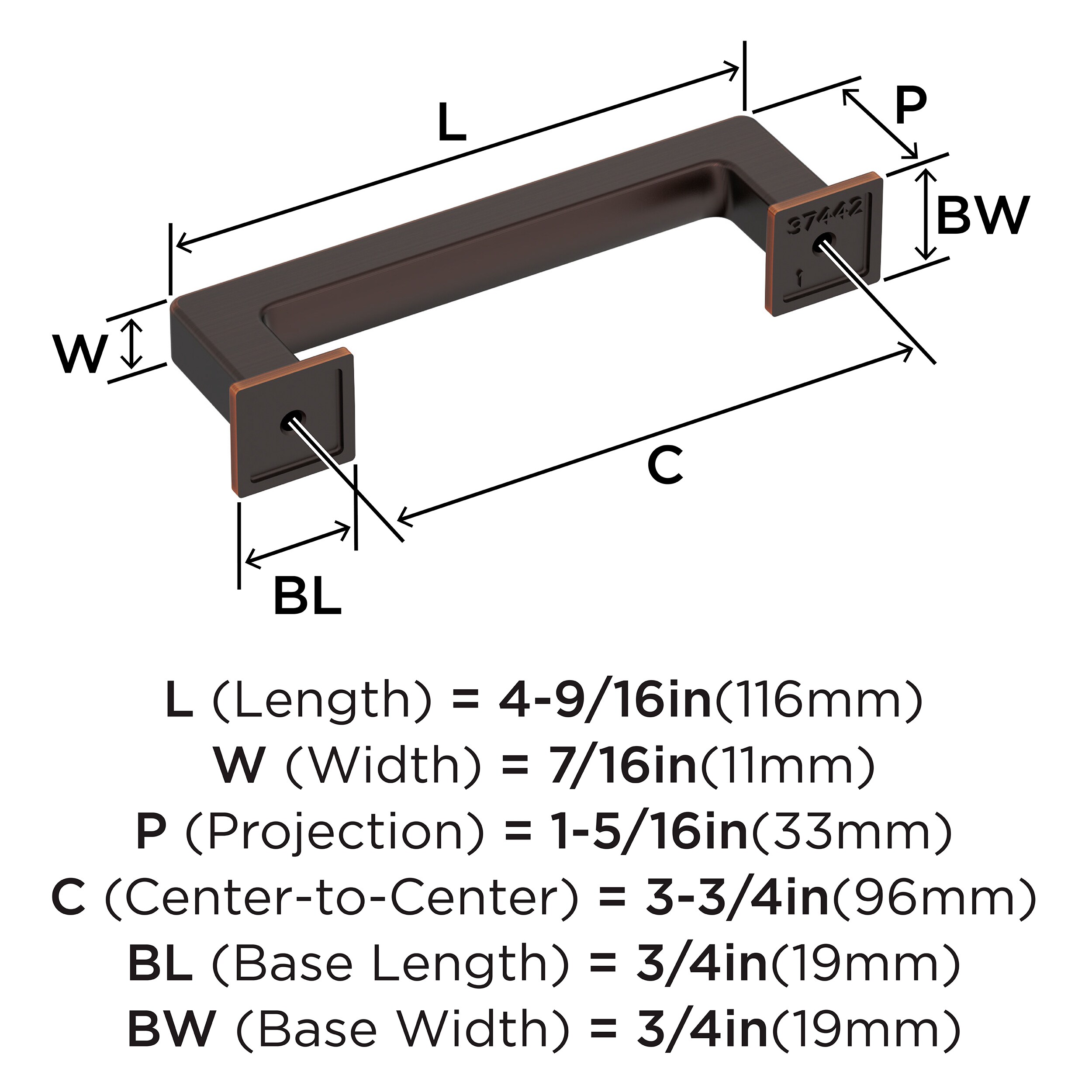 Amerock BP37442ORB Cabinet-Pulls - View #4