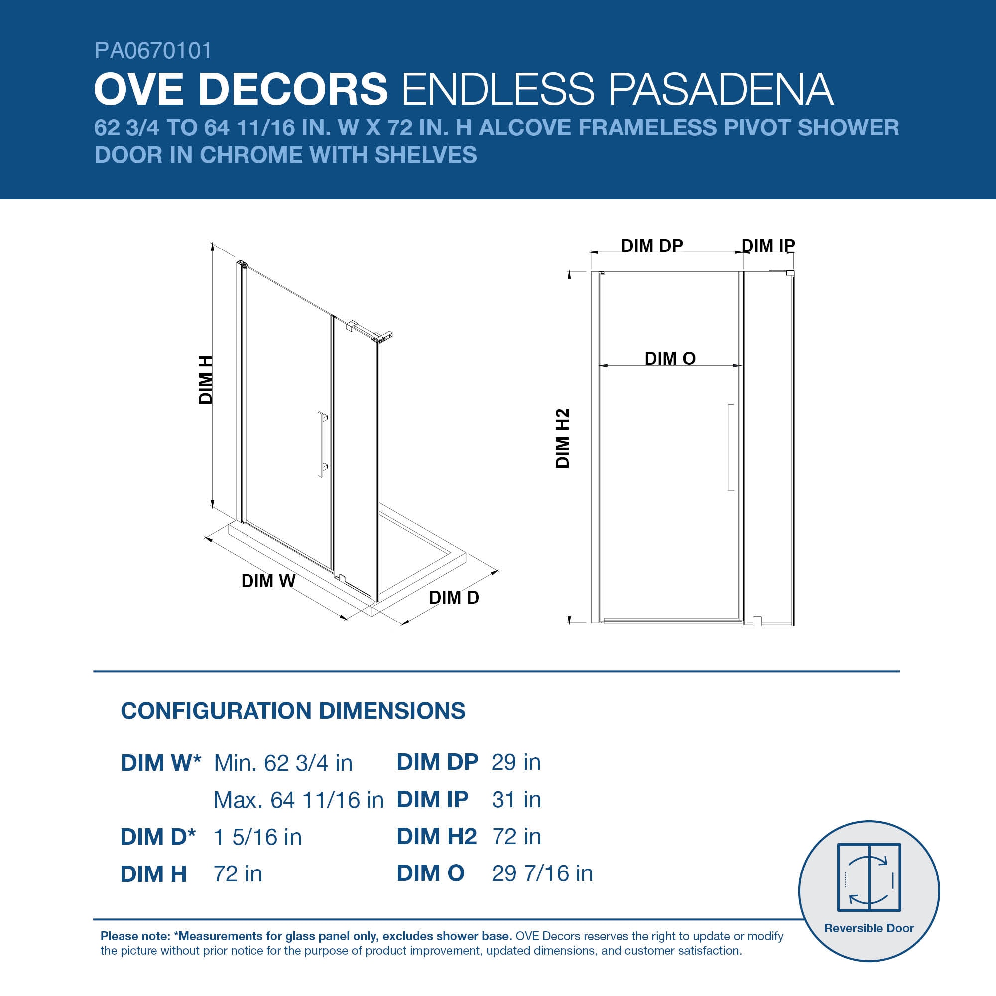 OVE Decors 828796082402 Shower-Doors - View #2