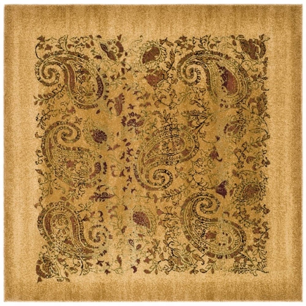 Lyndhurst Beige and Multi Paisley Square Area Rug
