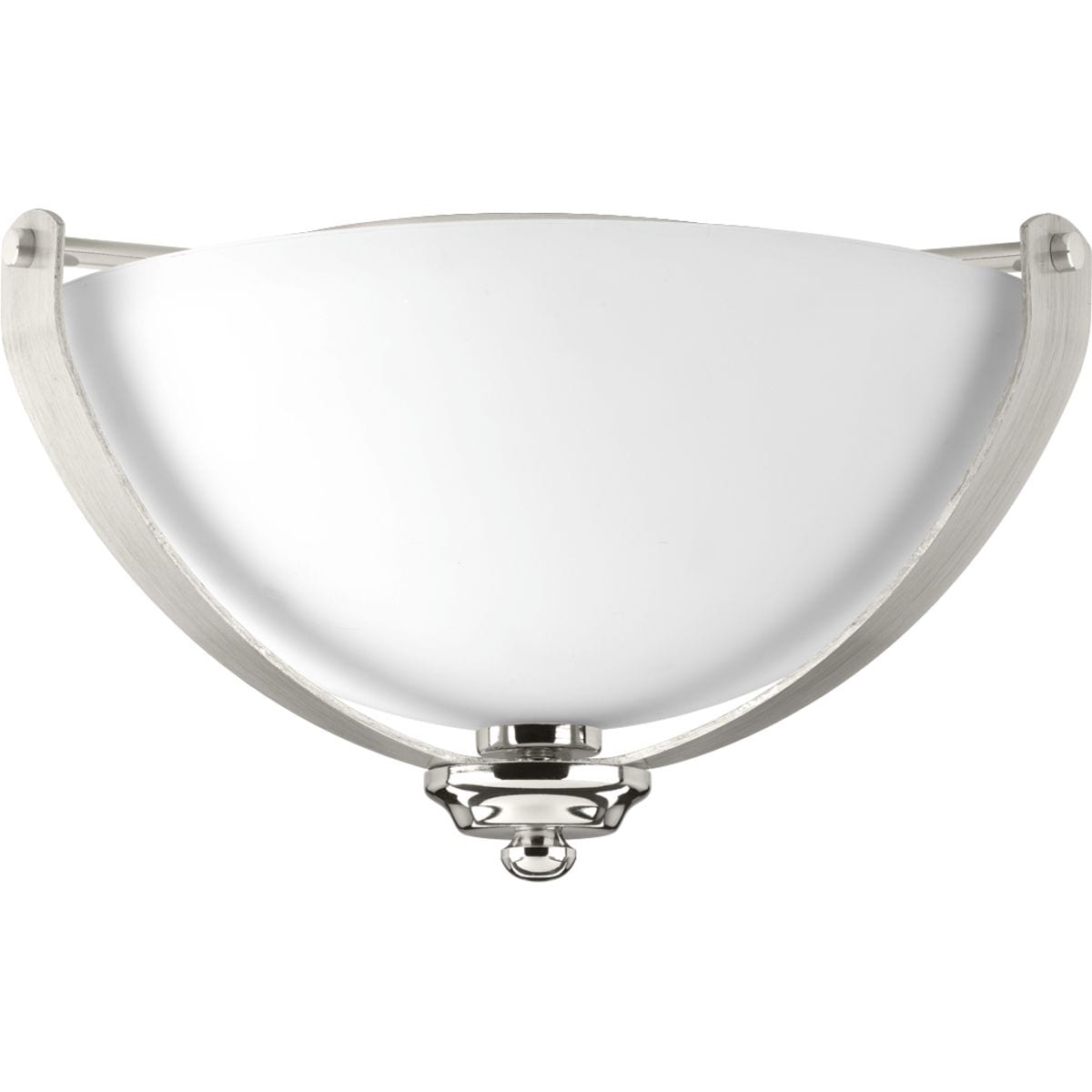 Transitional 13'' Polished Nickel Indoor/Outdoor Bowl Flush Mount