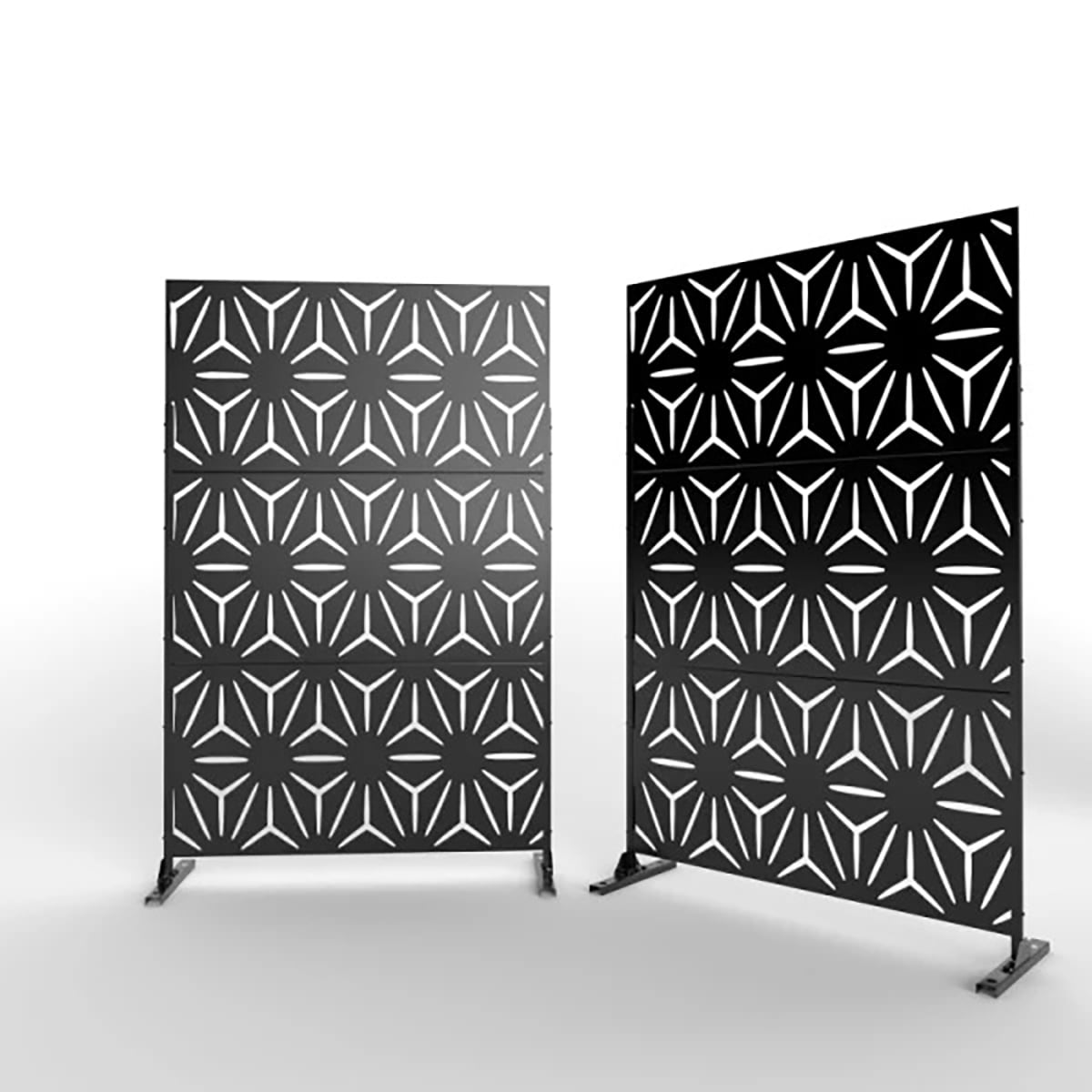 Kahomvis NEUT-QPD0-M8U 15-Inches x 47-Inches x 76-Inches Black Metal Steel Decorative fencing