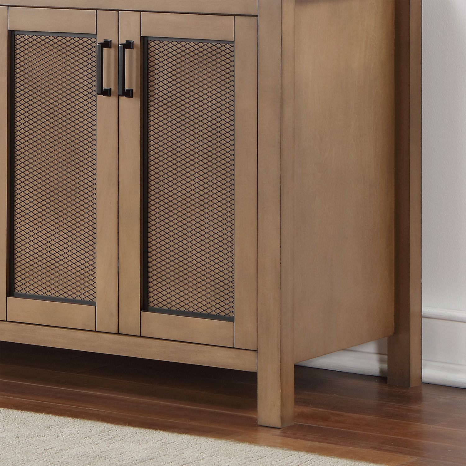 Hadiya 72" Brown Pine Double Vanity with White Stone Countertop