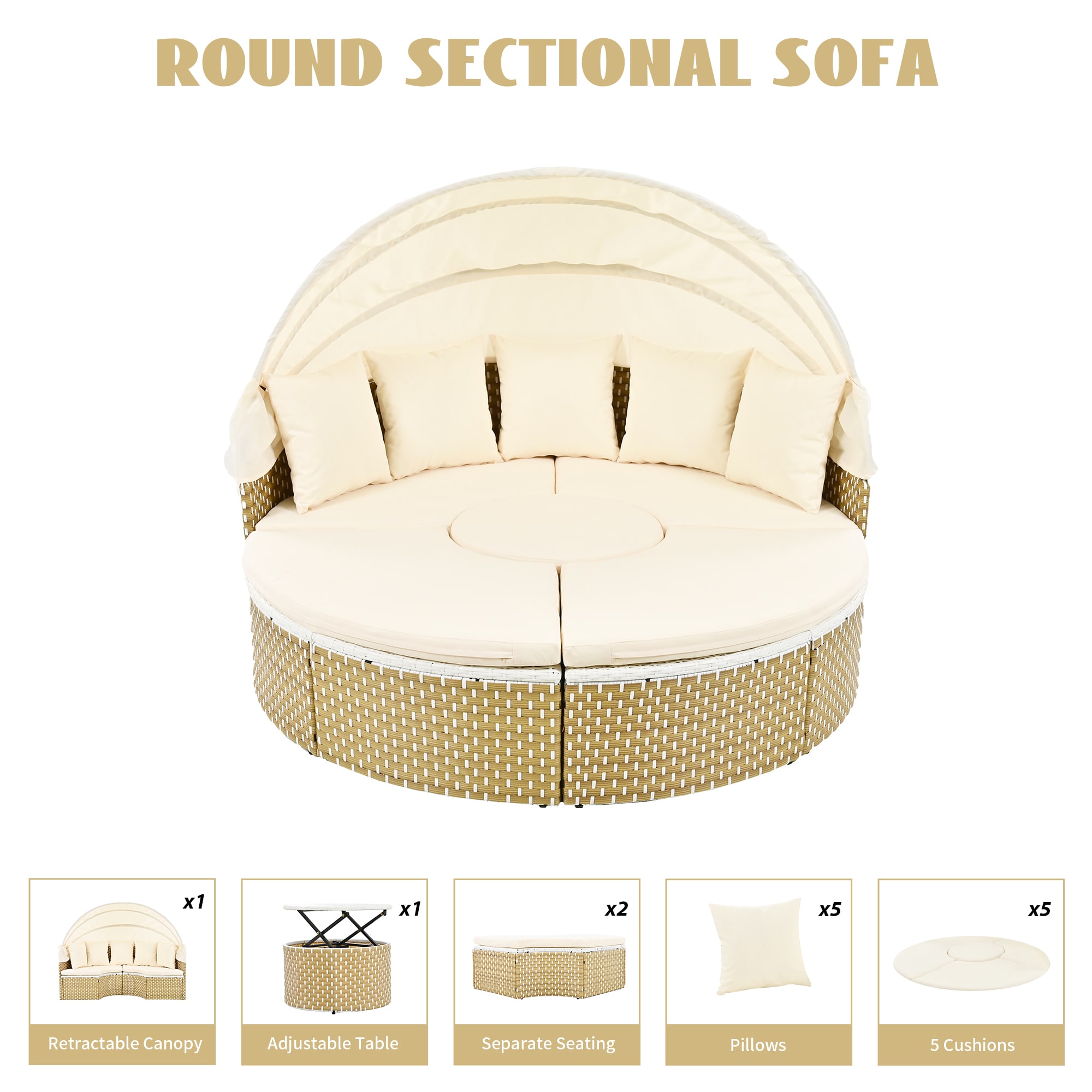 JIMSMAISON BOTMPDB02BEG Patio-Sofas-Daybeds - View #9