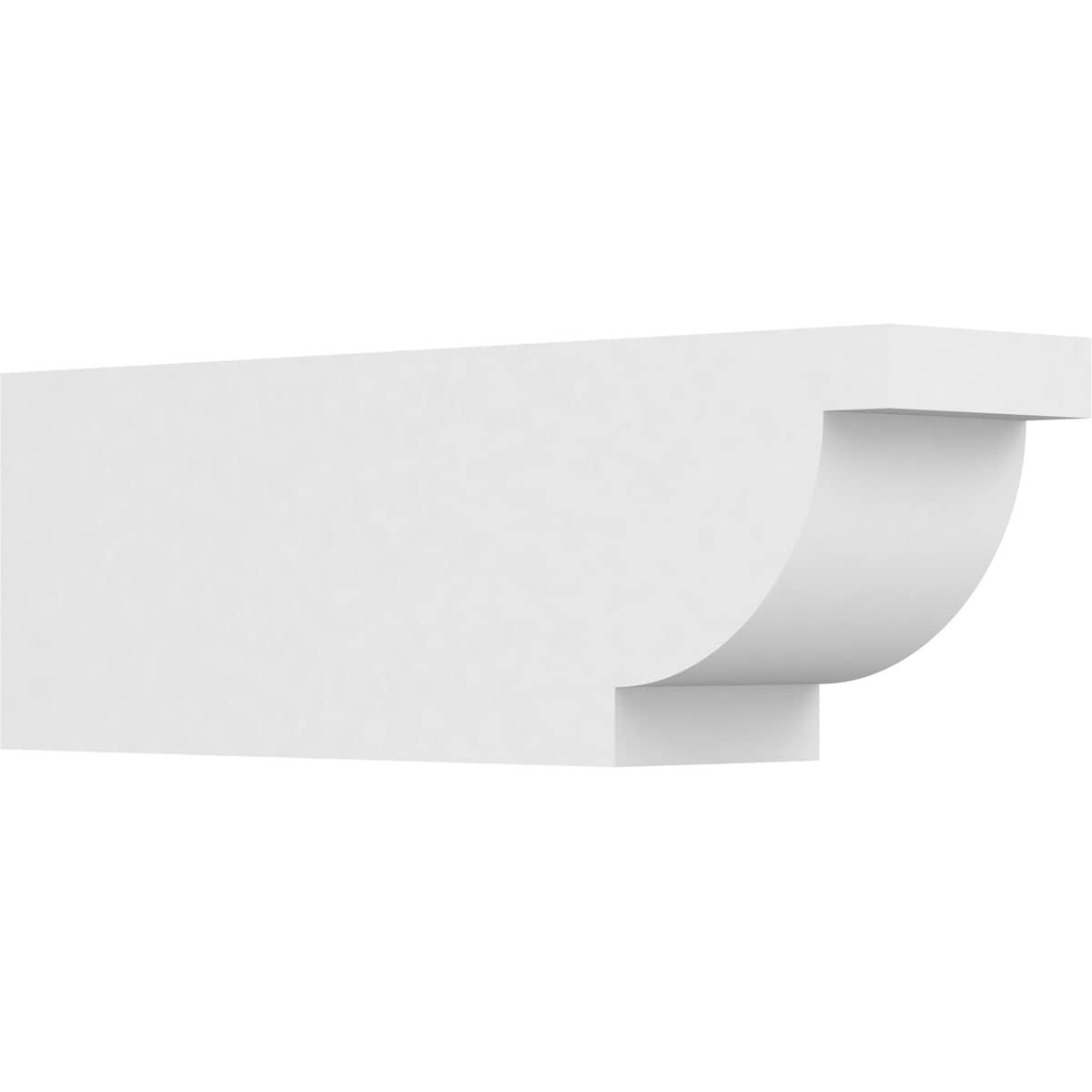 Ekena Millwork RFTP06X08X24ALP Standard Alpine 6-in X 8-in X 24-in White PVC Rafter tail