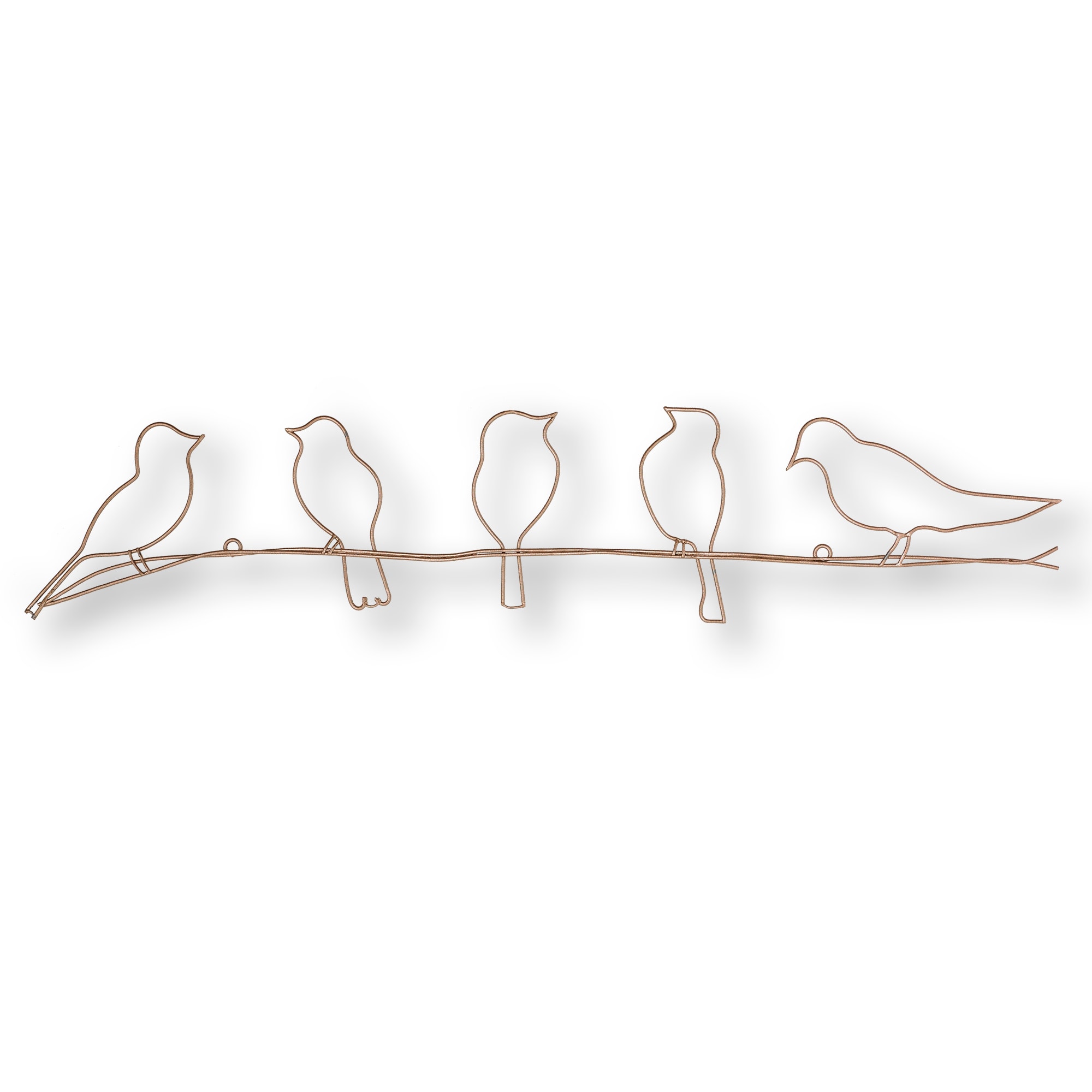 Graham & Brown 24-in W x 5-in H Metal Birds On A Wire Animals Wall ...