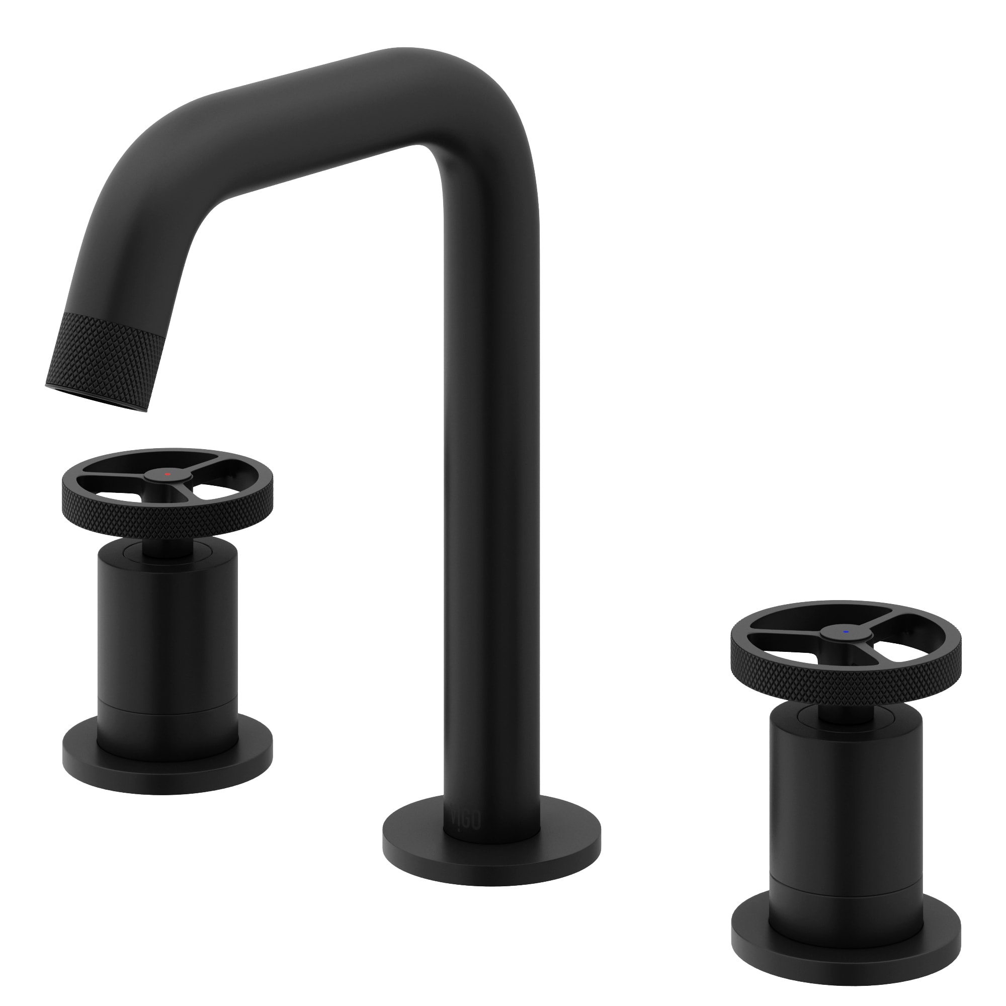 VIGO VG01301MB Cass Matte Black Widespread 2-handle WaterSense High-arc Commercial/Residential Handle Bathroom Sink Faucet