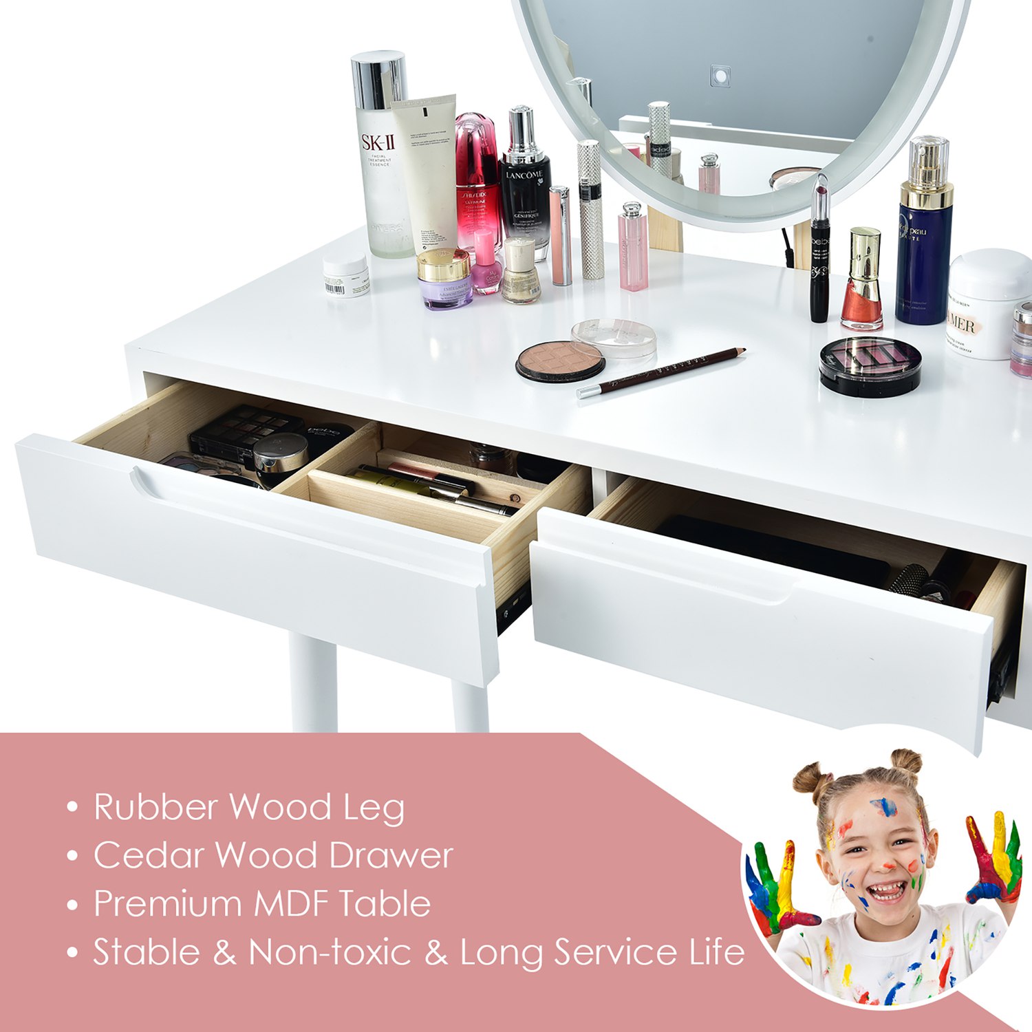Costway CSHY001352 Bedroom-Vanities - View #8