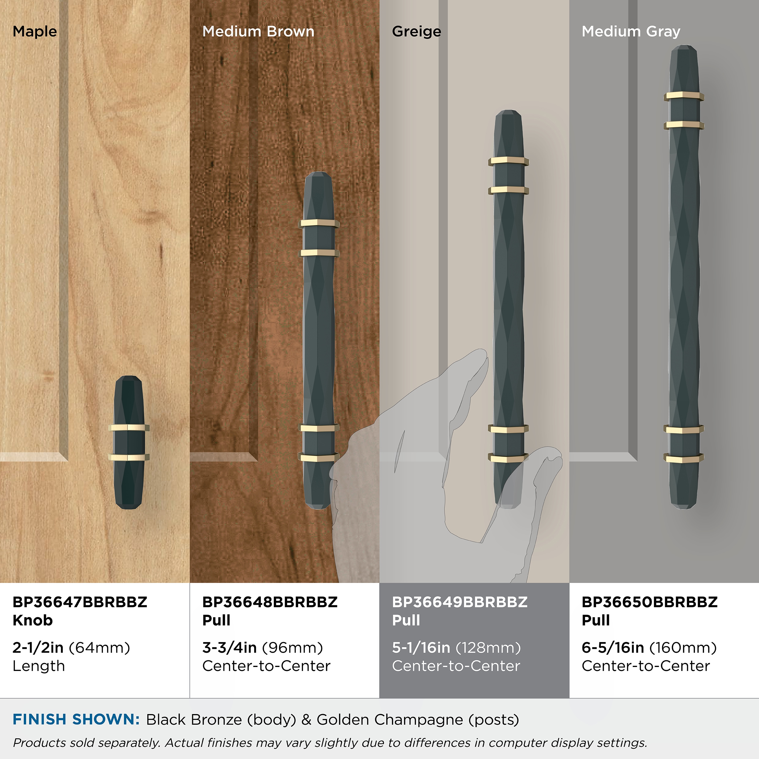 Amerock BP36649BBRBBZ Cabinet-Pulls - View #8