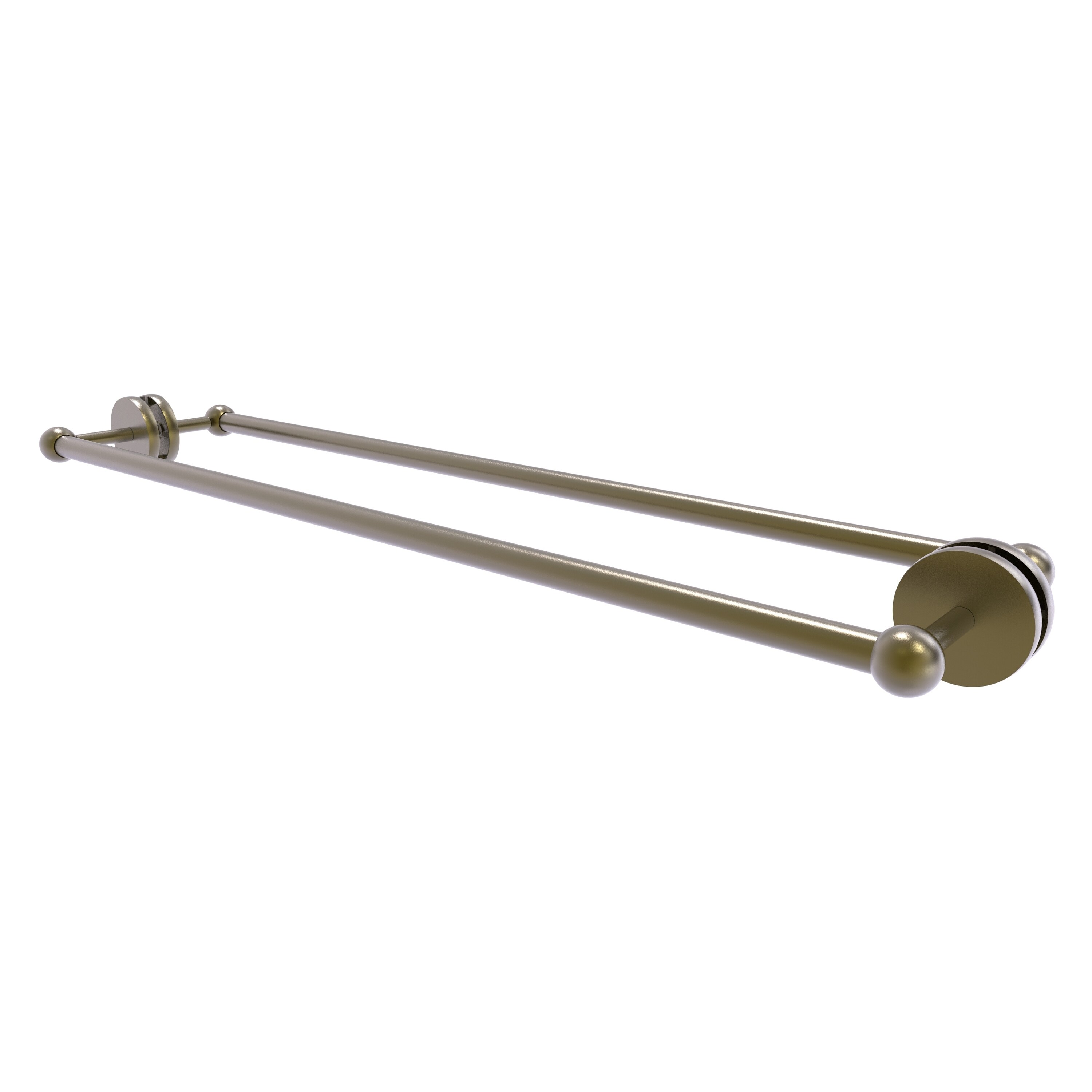 Allied Brass P1000-41-BB-30-ABR Prestige Skyline 30-in double Antique Brass Wall mount Double Towel Bar