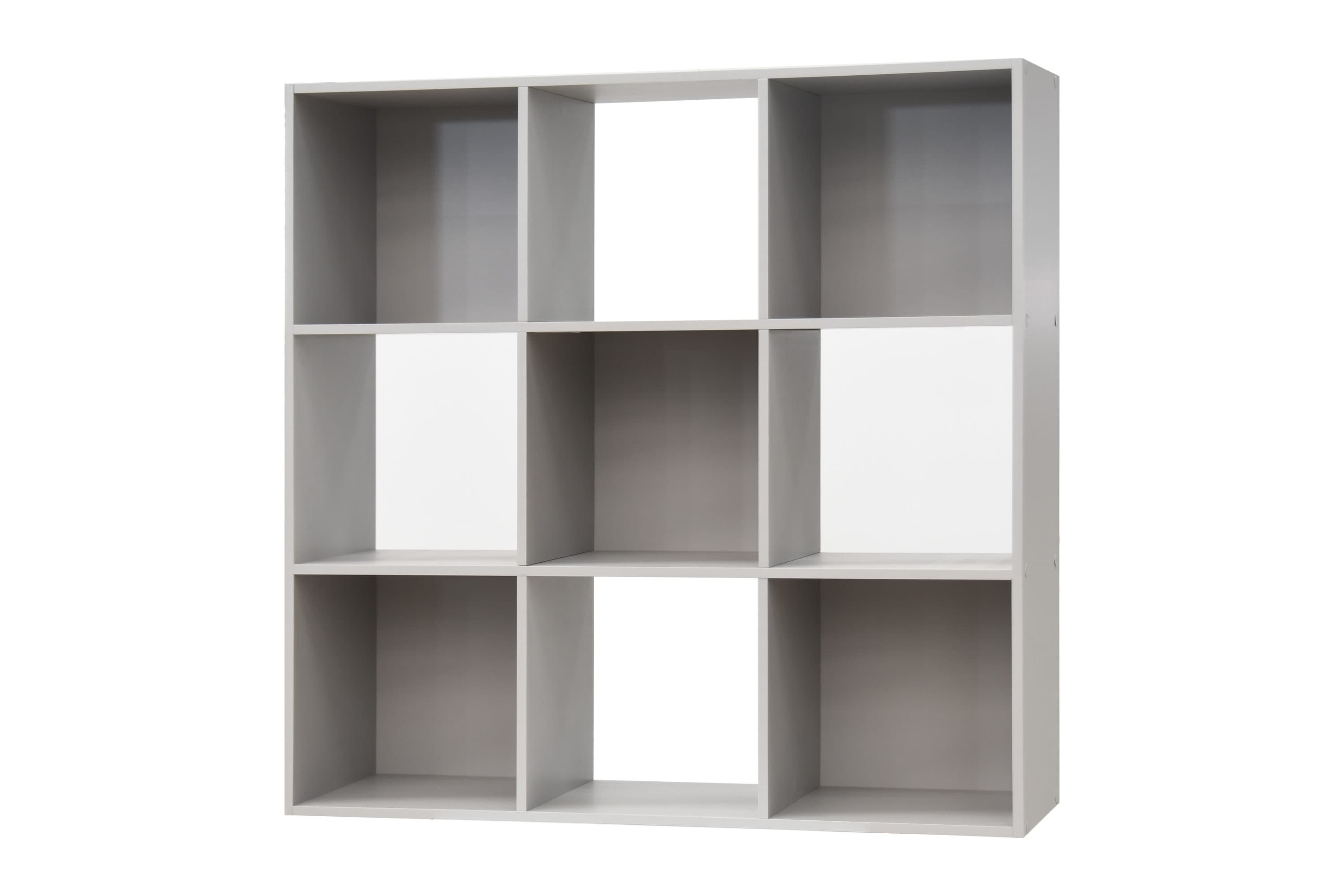 Kitcheniva Book Shelves Storage Organizer 9 Cube Gray, 9 Cube/1