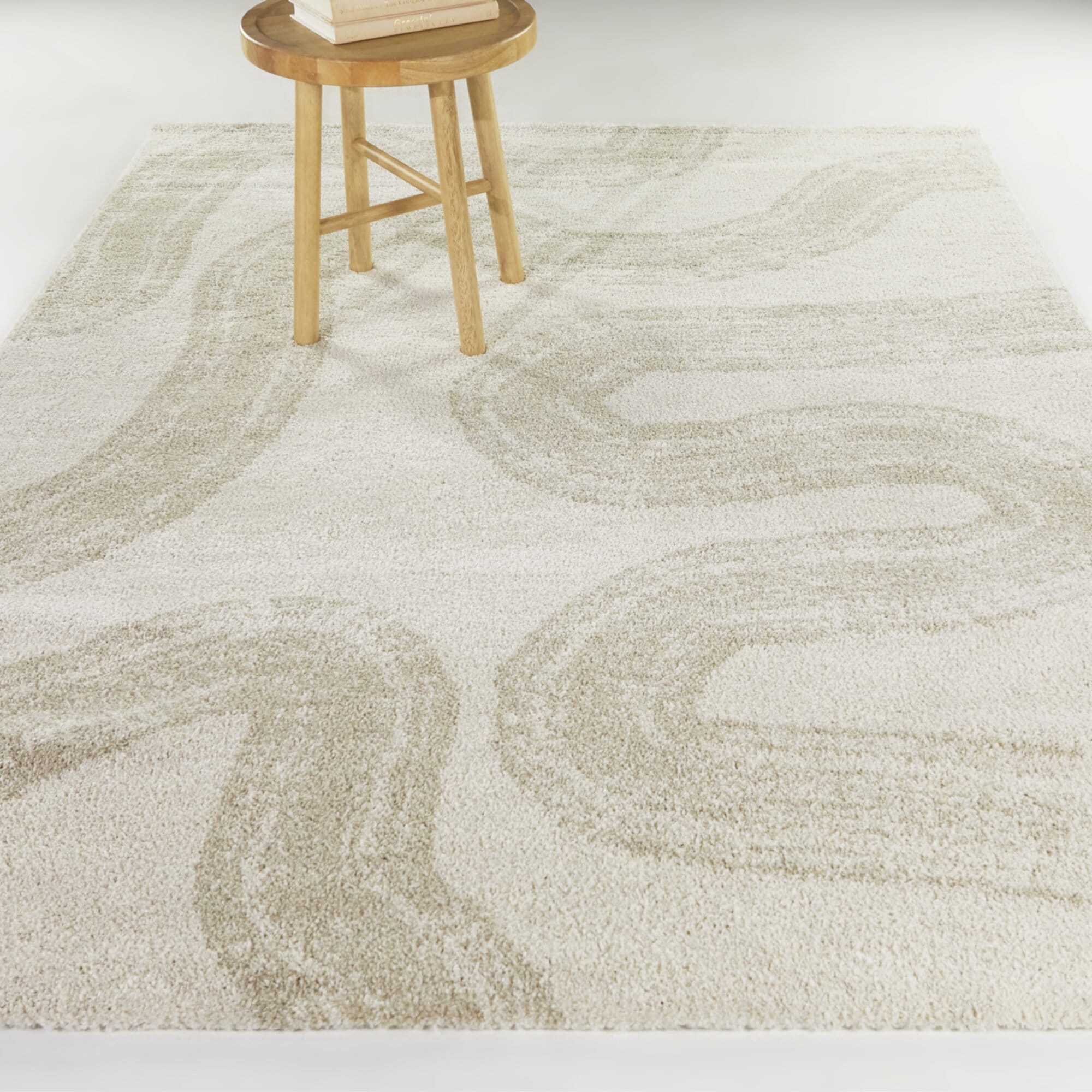 Balta 3116786 5 x 6 (ft) Polypropylene Taupe Rectangular Indoor Abstract Mid-Century Modern Area rug