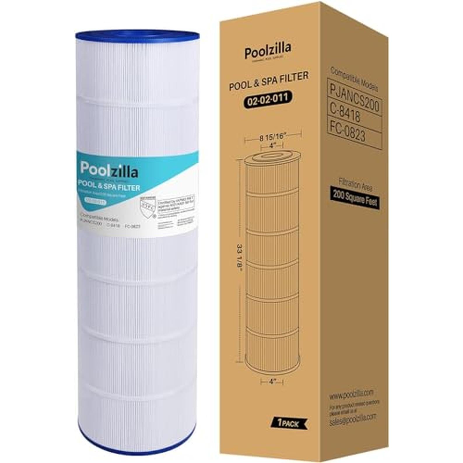 Poolzilla 02-02-011-1PACK Replacement Pool Filter Cartridge Compatible with Jandy CS200 PJANCS200 R0462400 Unicel C 8418 Filbur FC 0823 Aladdin 35002 200