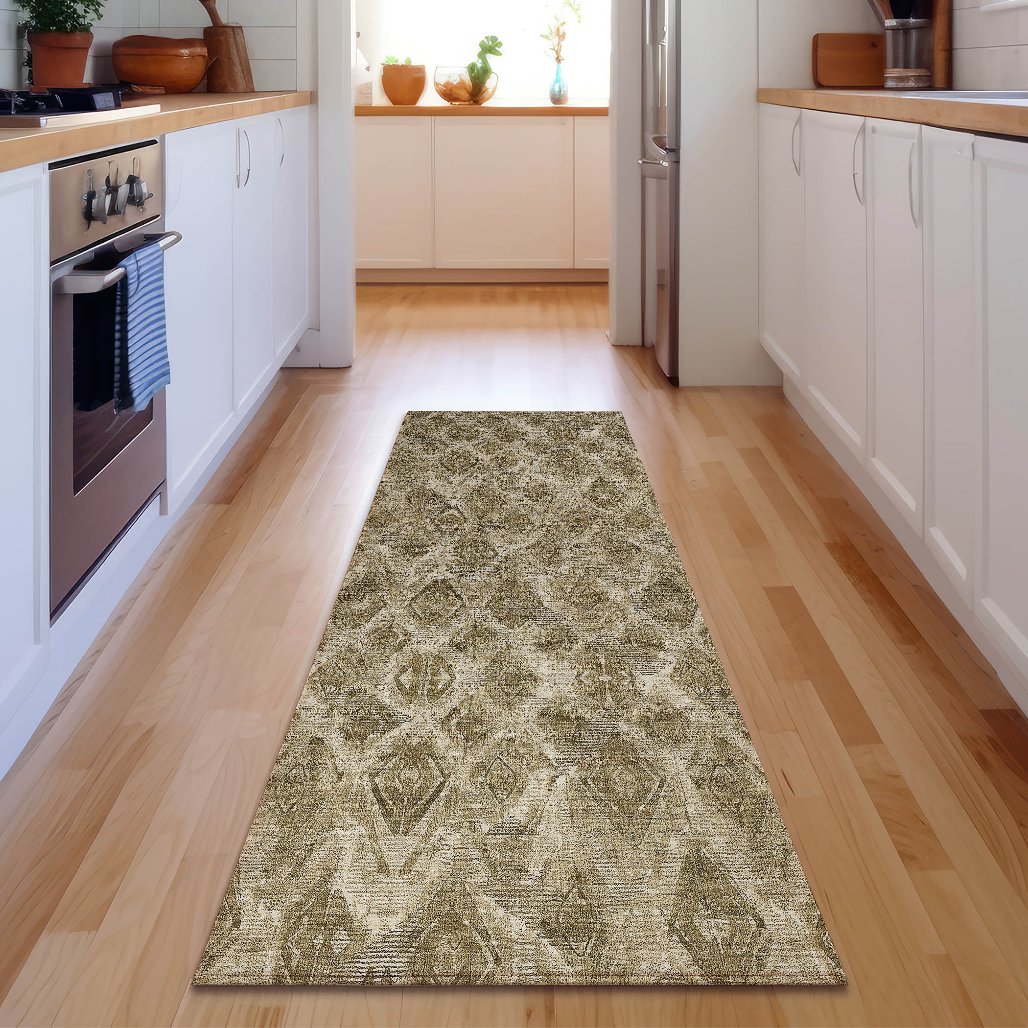 Addison Rugs AMF622MO2X8 Mayfield AMF622MO 2 x 7 (ft) Polyester Mocha Rectangular Indoor Geometric Machine washable Runner rug