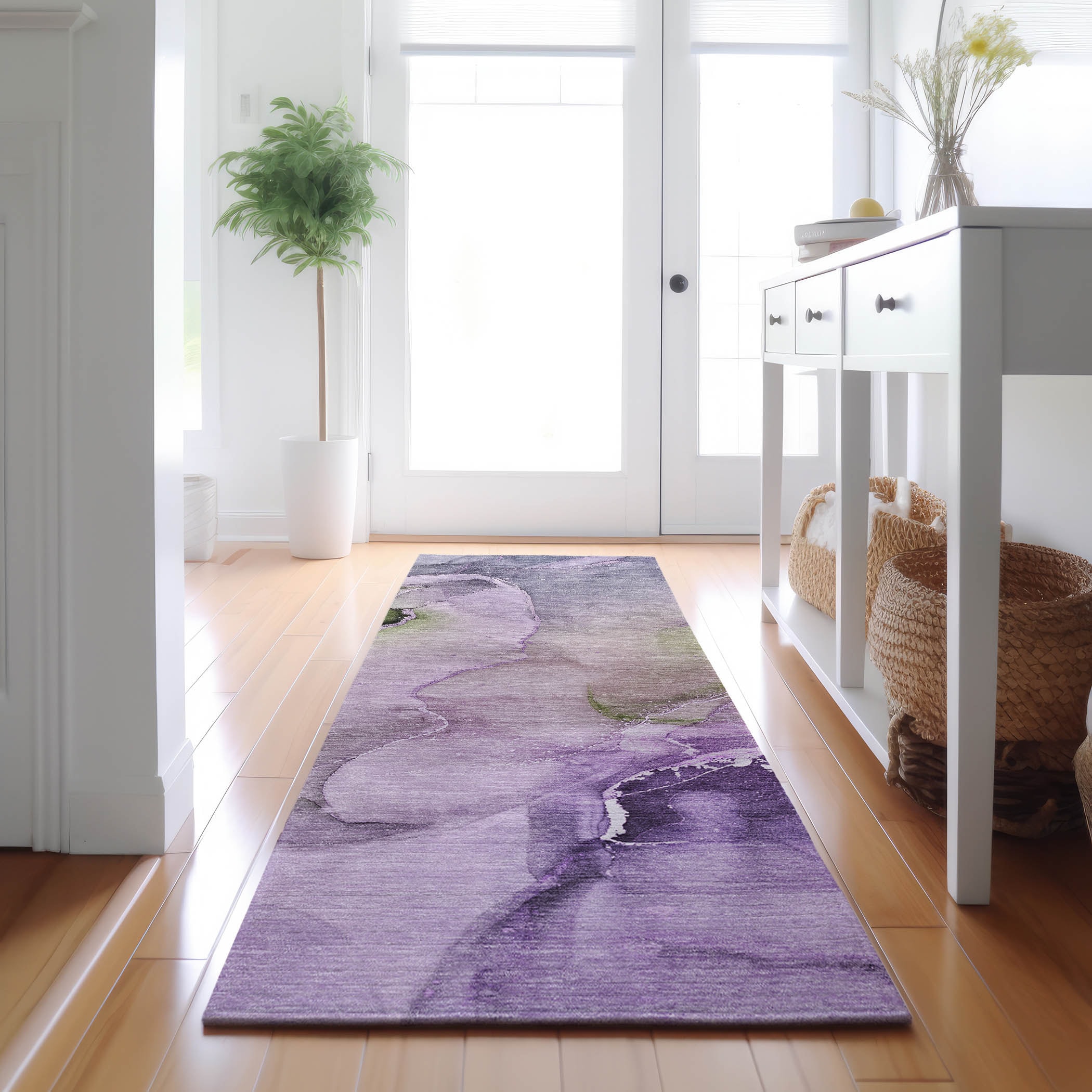 Addison Rugs AMF530BL2X8 Mayfield AMF530BL 2 x 7 (ft) Loomed Polyester Blush Rectangular Indoor Geometric Machine washable Area rug