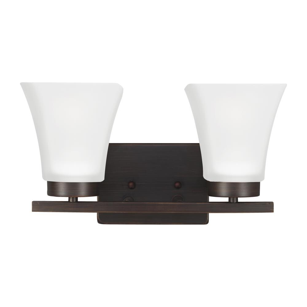 Generation Lighting 4411602-710 Bayfield 13.25-in 2 -Light Satin Bronze Modern/contemporary Vanity light