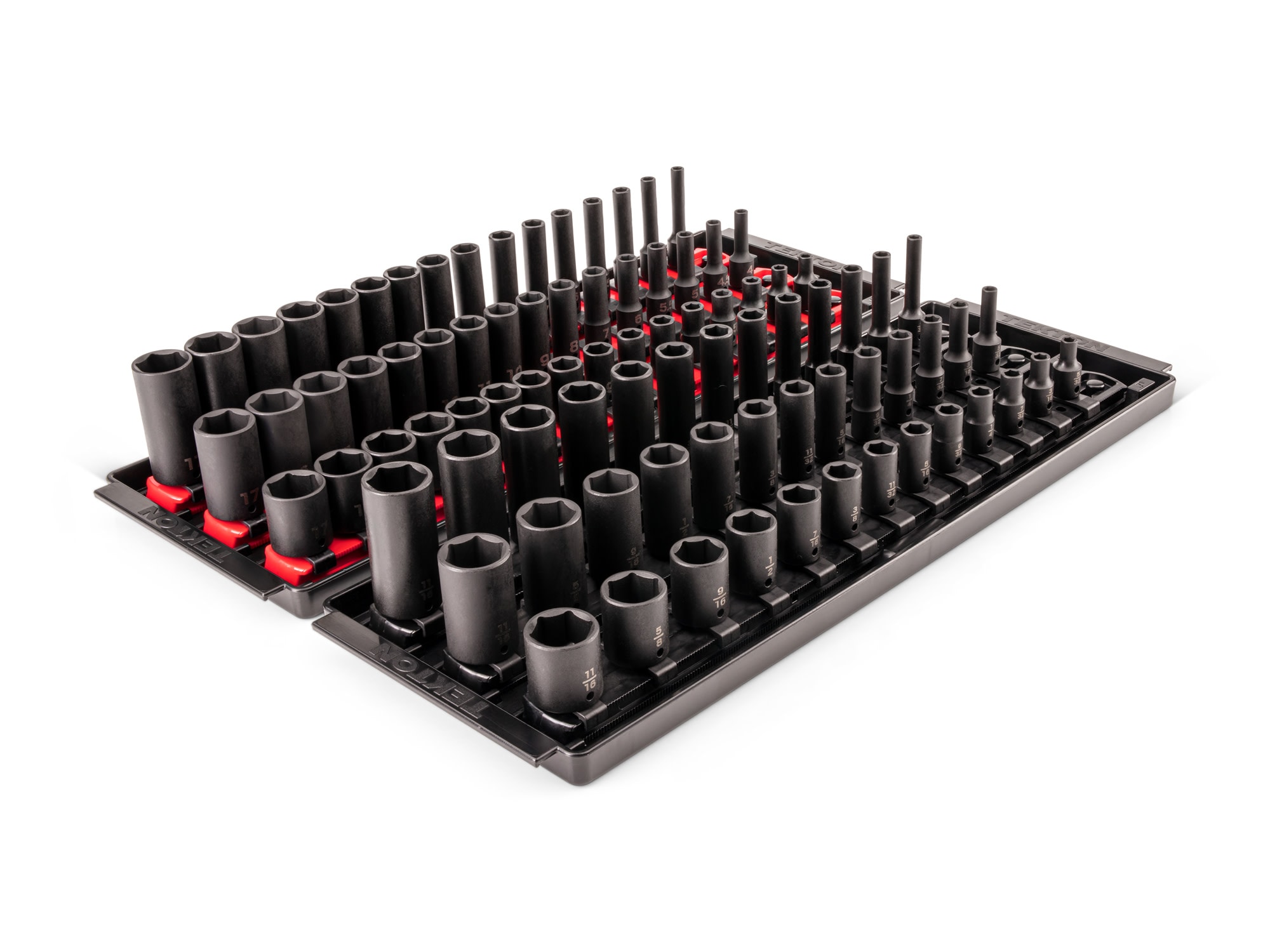 TEKTON 1/4-in Drive Metric and standard (SAE) Shallow/Intermediate/Deep Socket Set 87 -Pieces