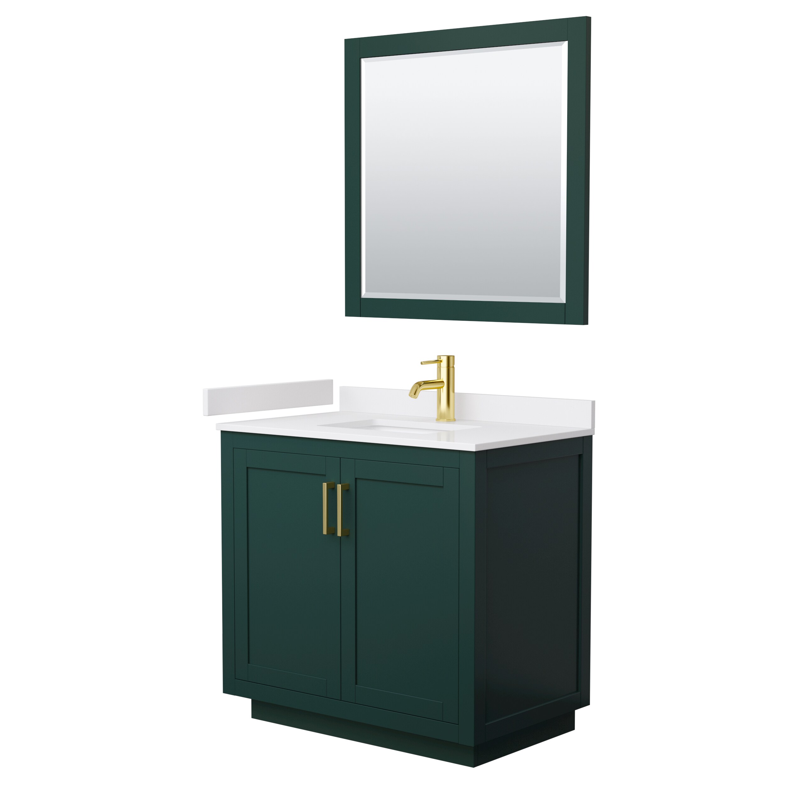 Wyndham Collection WCF292936SGDWCUNSM34 Bath-Vanity-Combo - View #2