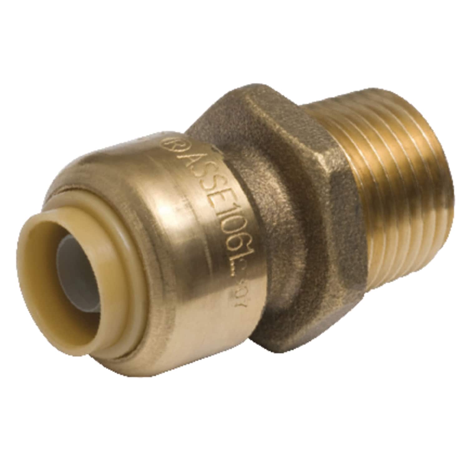 SharkBite - Push to Connect 3/8 in. PTC X 1/2 in. D MPT Brass Connector 1PK
