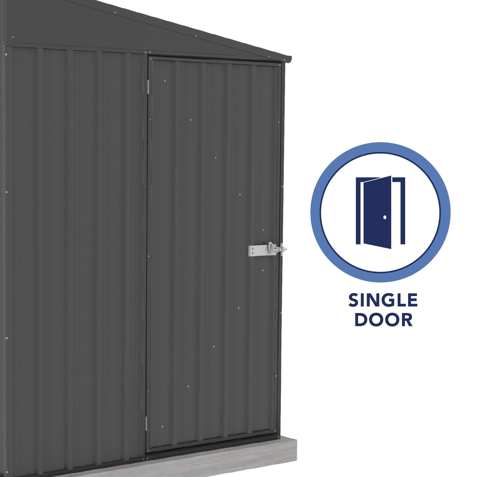 Durango 5' x 10' Gray Metal Bike Shed Kit