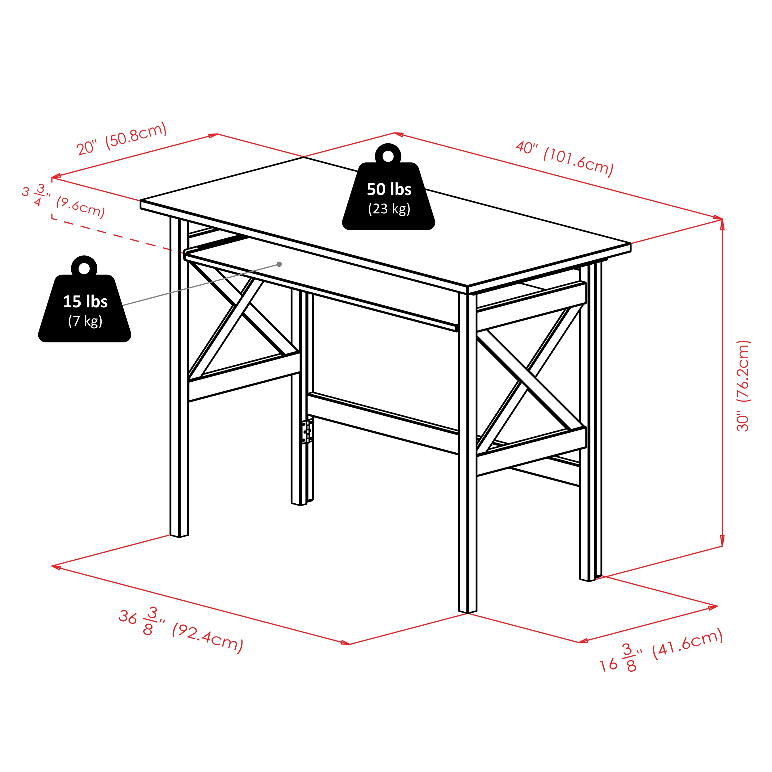 Winsome Wood 16140 desks - View #16