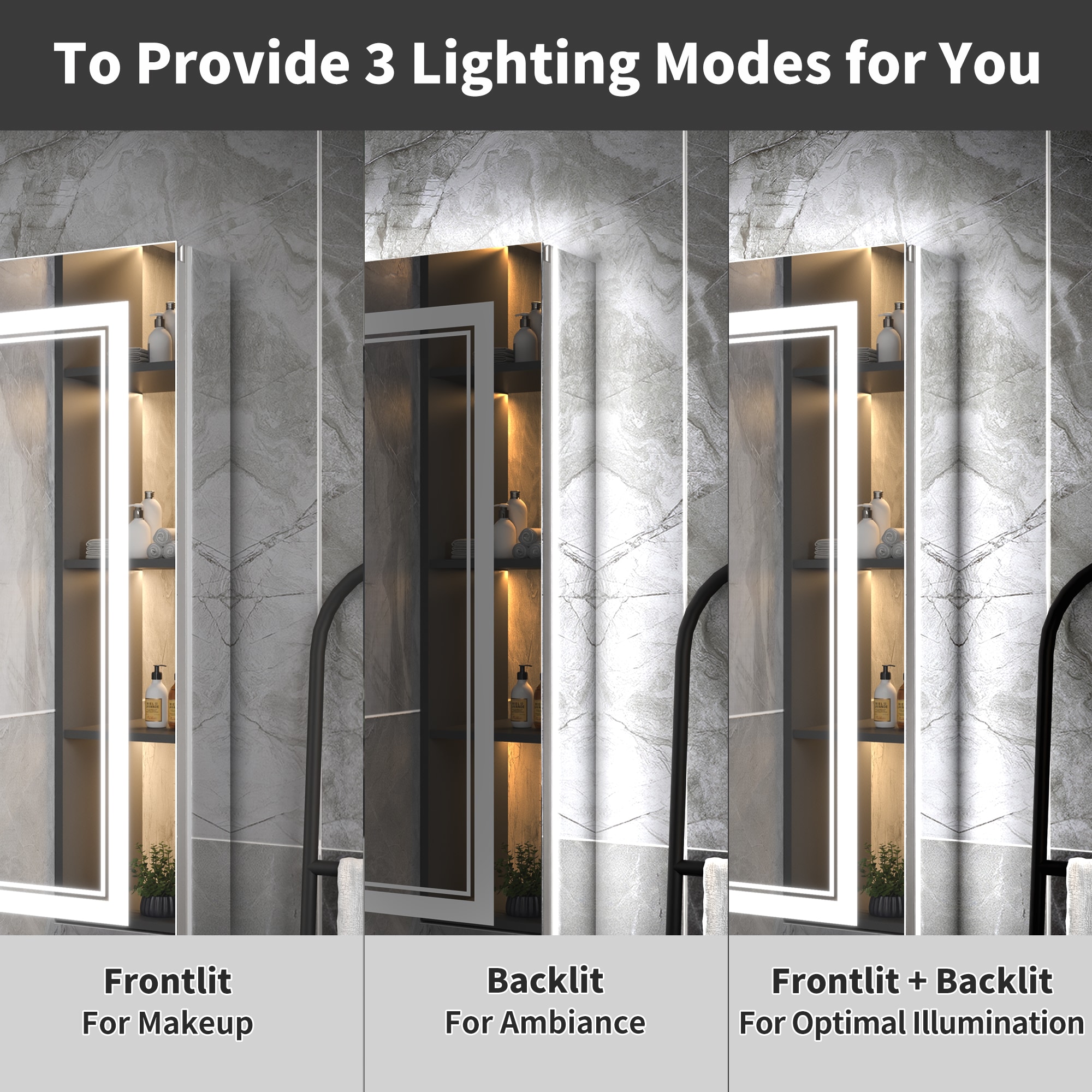 ExBrite W7MC7226 Bathroom-Medicine-Cabinets - View #4