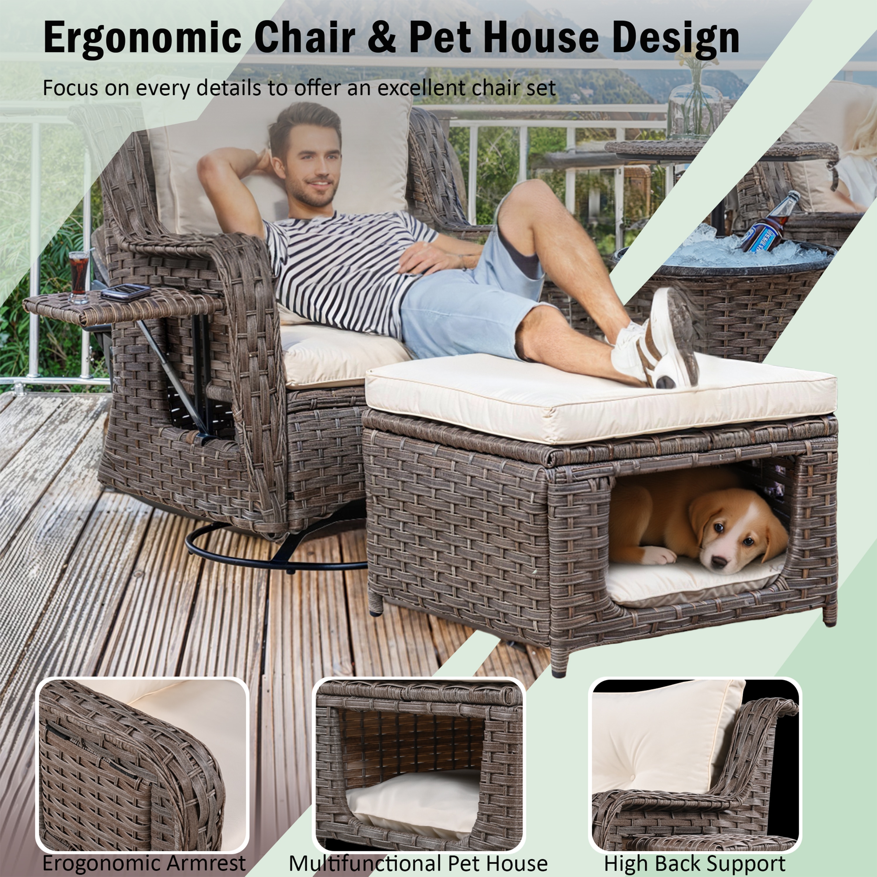 Bayfeve BFKK-6A-PCS Patio-Conversation-Sets - View #11