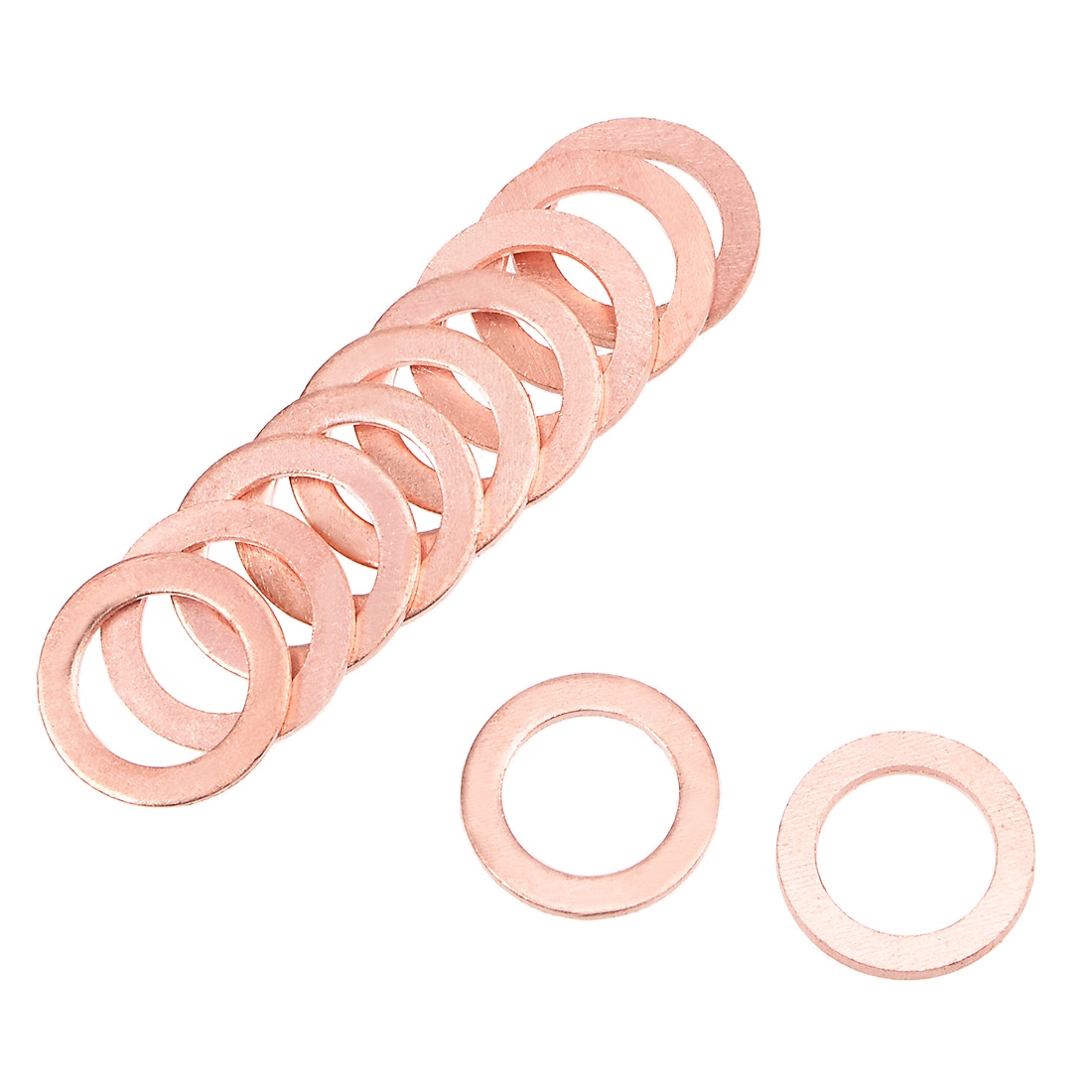 Unique Bargains 30pcs Metric M12 x 18mm x 1.5mm Copper Flat Washer Sealing Ring for Screw Bolt Nut