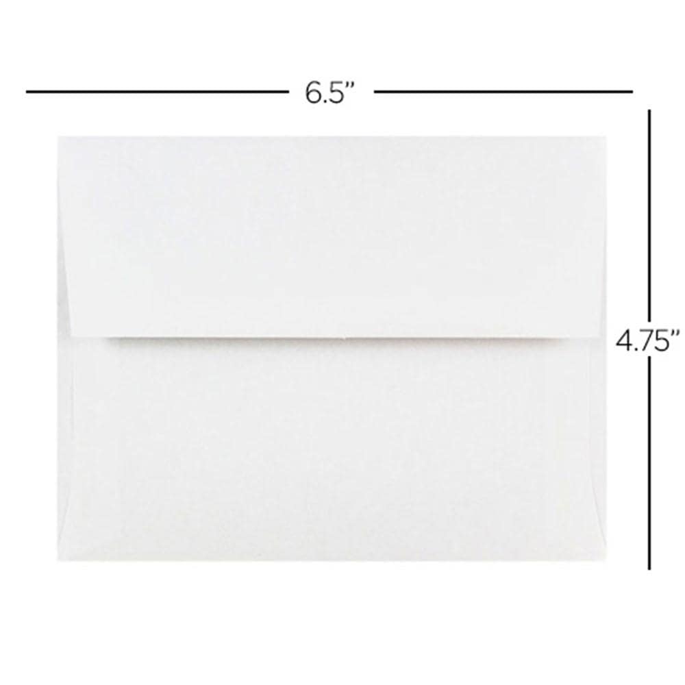 BagDream 100 Pack A6 Envelopes Self Seal 6.5 x 4.75 inch White Kraft Paper Invitation Envelopes for 4x6 Note Cards, Photos, Invitations, Announcements