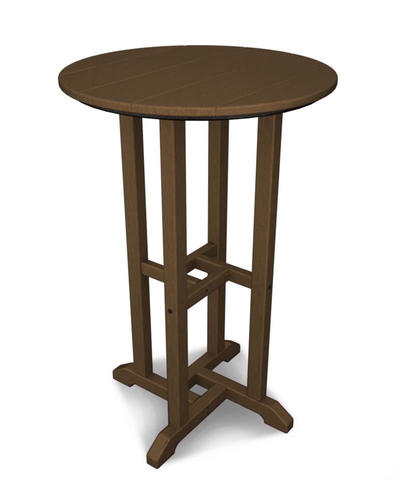 POLYWOOD Round Outdoor Bar Height Table 24-in W X 24-in L At Lowes.com