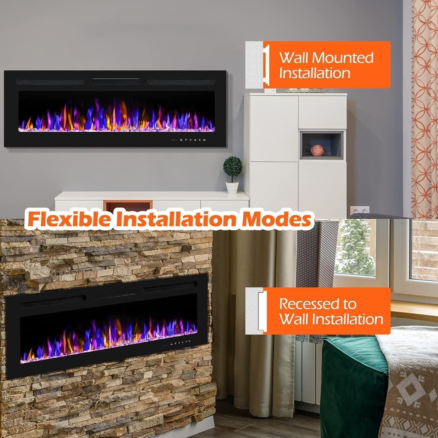 Qeetex LSHQQPHK-34FR7VBM Electric-Fireplaces - View #2