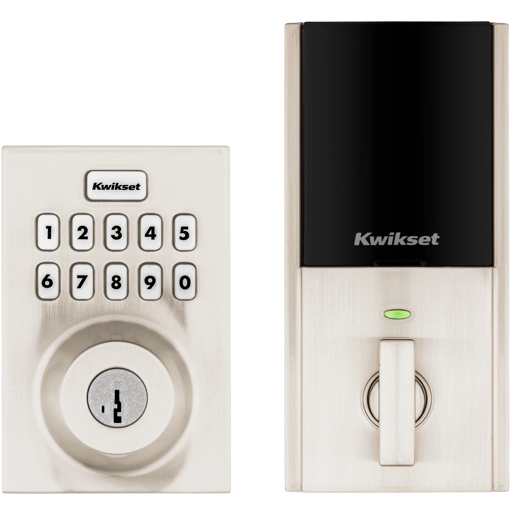 Kwikset 98935-004 HomeConnect 620 Contemporary Z-Wave Long Range Satin Nickel Smart Lock Electronic Deadbolt SmartKey Keypad
