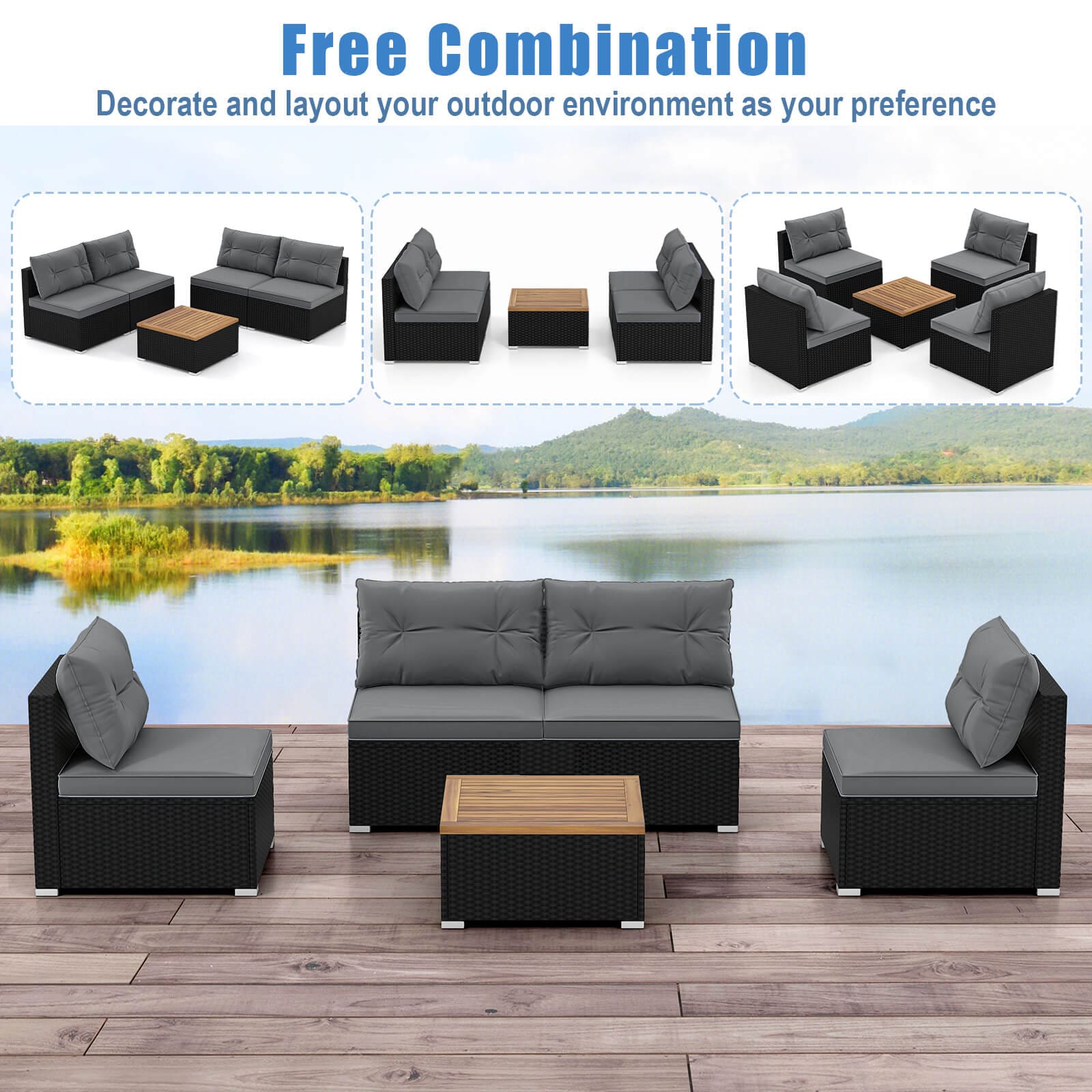 Costway HCST08305 Patio-Conversation-Sets - View #3