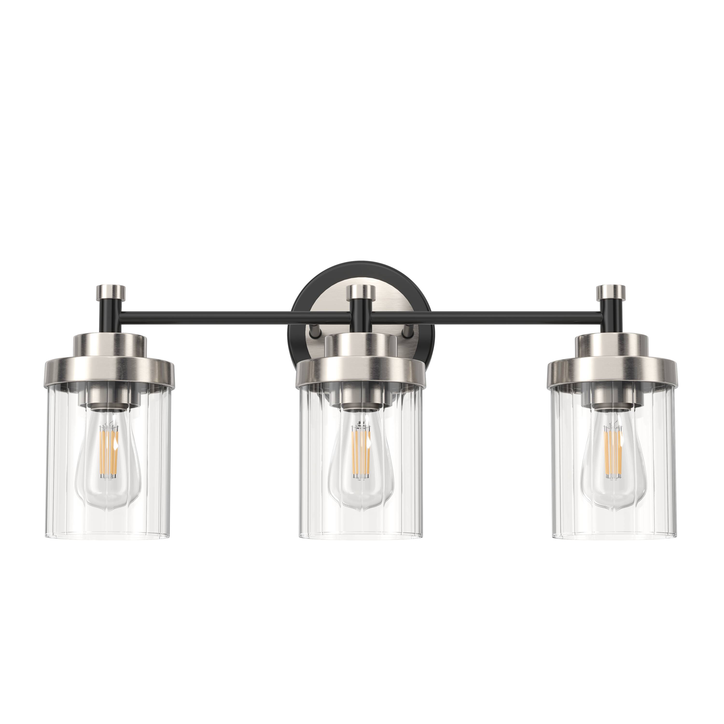 CO-Z HCF-15T3-NB 18-in 3 -Light Multiple colors Modern/contemporary Vanity light
