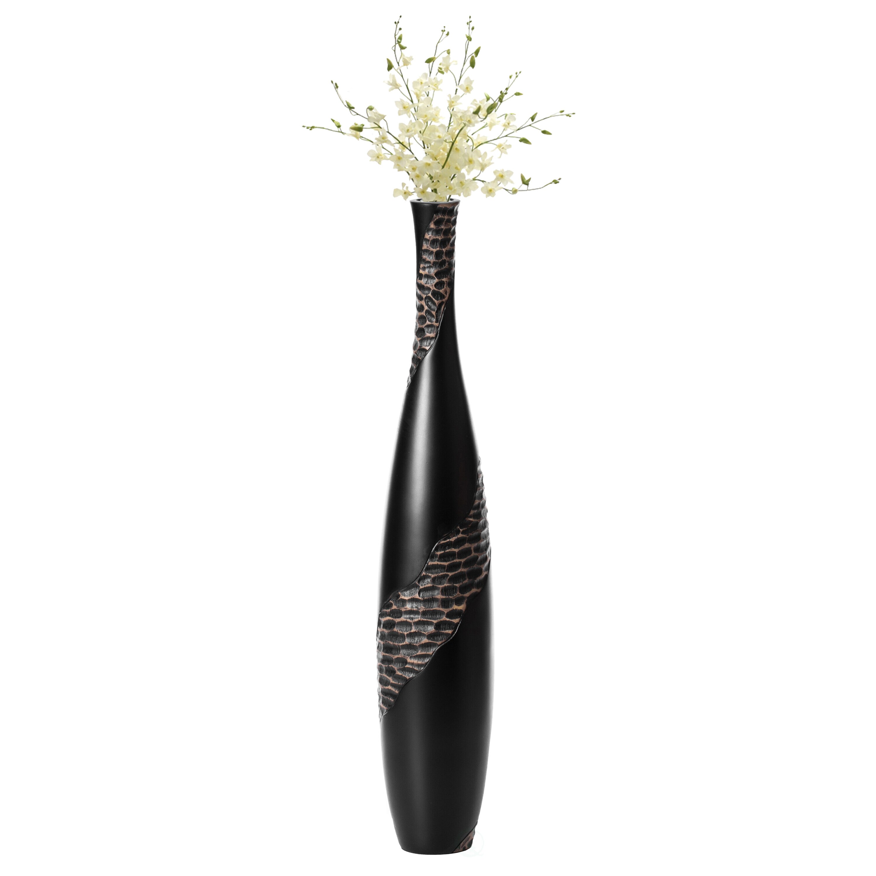 Uniquewise QI004178.S Brown Polyresin Modern Vase