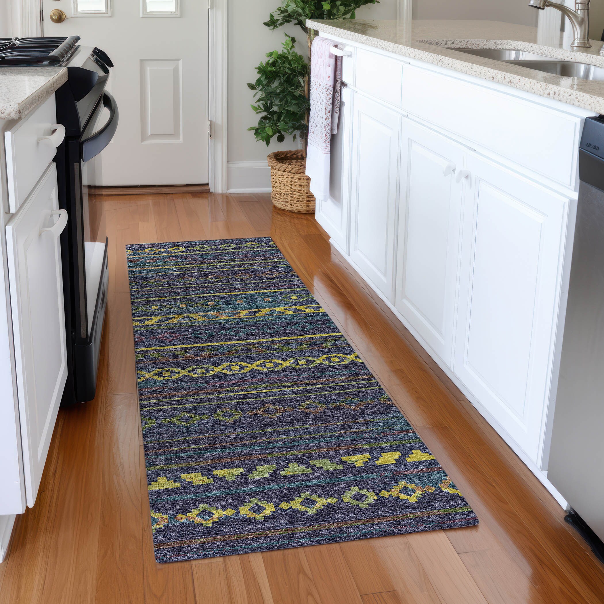 Addison Rugs AMF116MU2X8 Mayfield AMF116MU 2 x 7 (ft) Loomed Polyester Multi Rectangular Indoor Geometric Machine washable Area rug