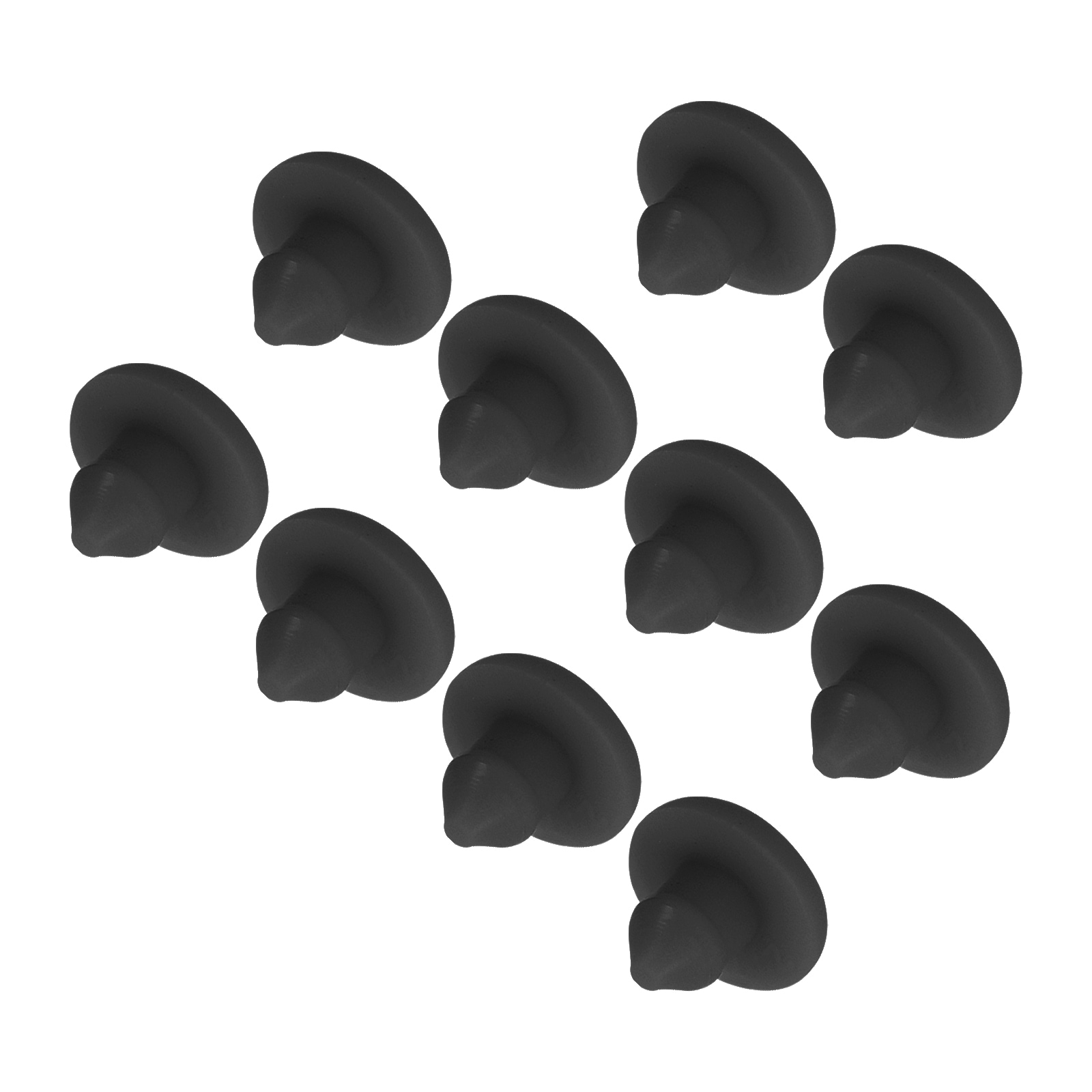 Unique Bargains 10pcs Silicone Snap in Locking Hole Plugs 2.5mm/0.1Inch Mounting Diameter Narrow Groove Width 1.5mm Panel Seal Cover Round for Kitchen Bulkheads Waterproof Sealing Plugs Black #S26051500UX8609