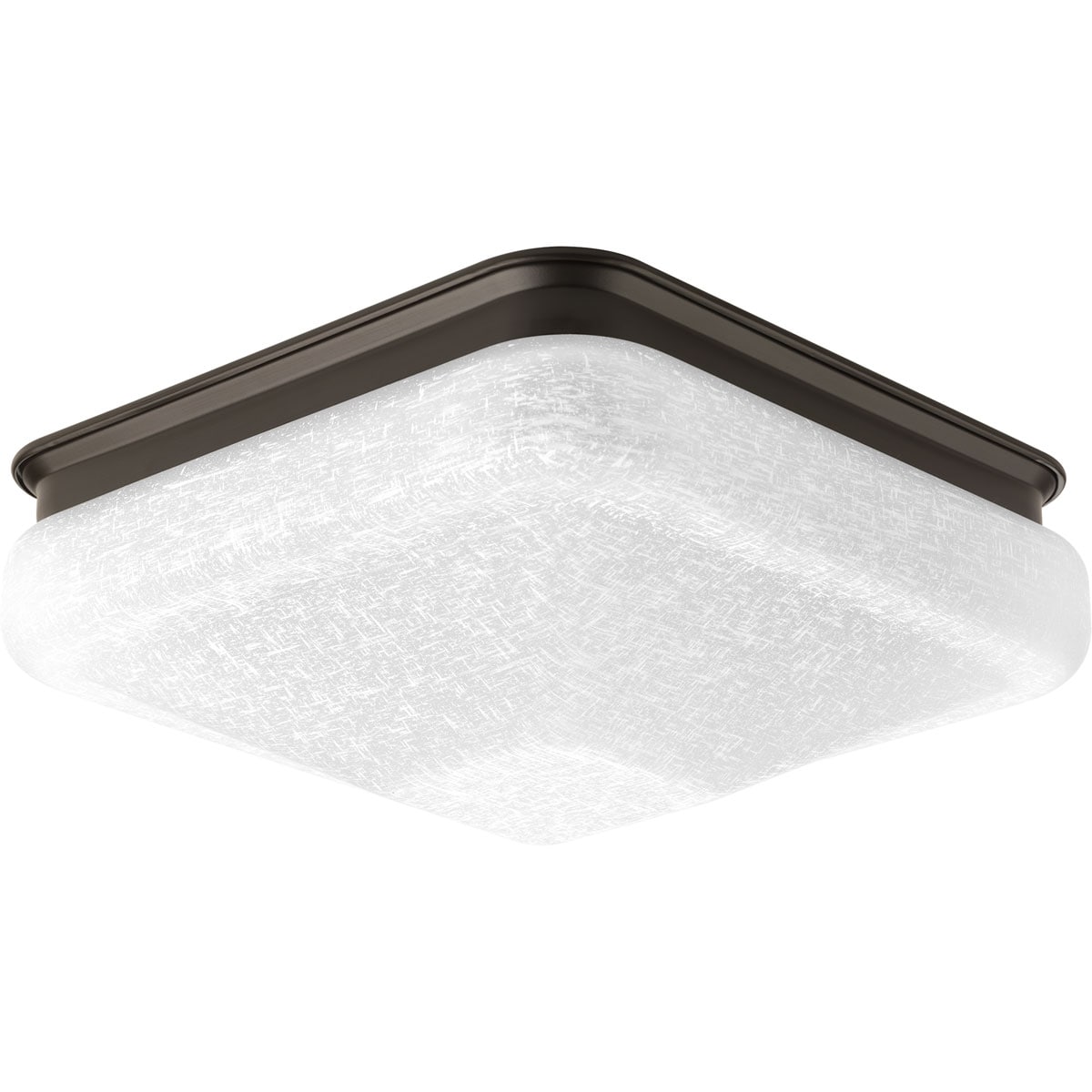 Progress Lighting P350023-020-30 LED Square 1-Light Antique Bronze LED Flush Mount Light ENERGY STAR