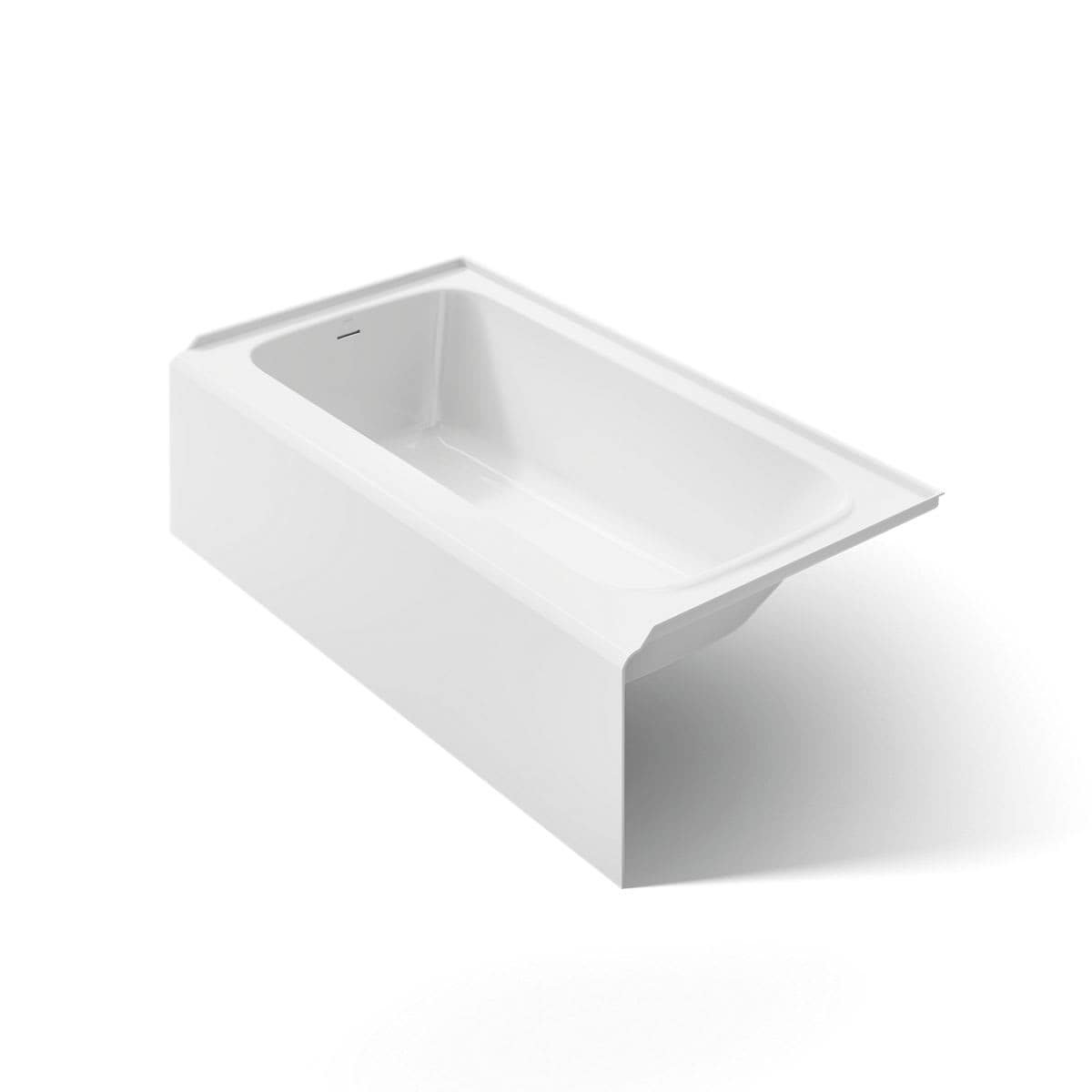 KOHLER Avec 60-Inch x 32-Inch alcove bath left drain in White Acrylic Rectangle Soaking bathtub