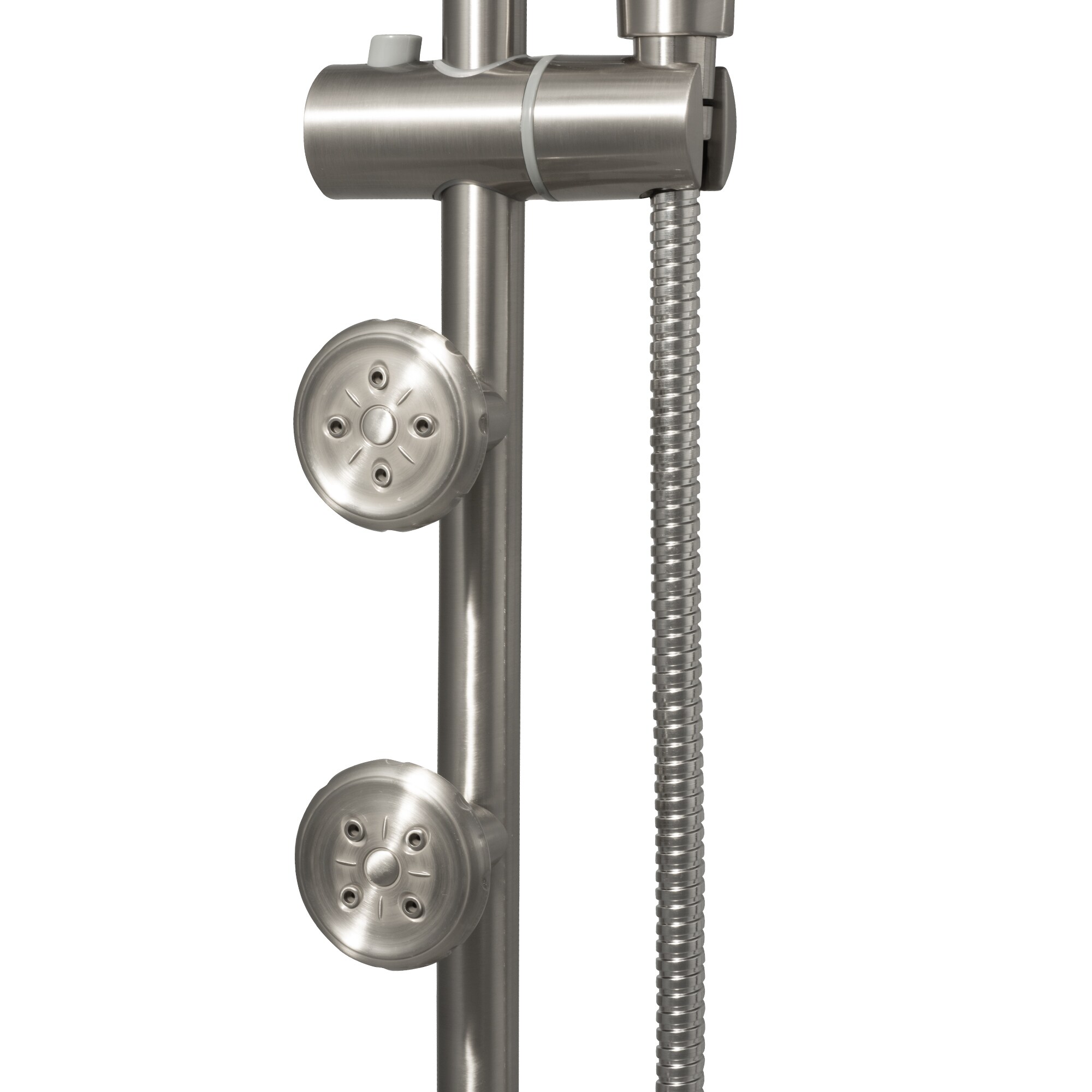 PULSE Brushednickel Shower Bar System with 3way Diverter in the