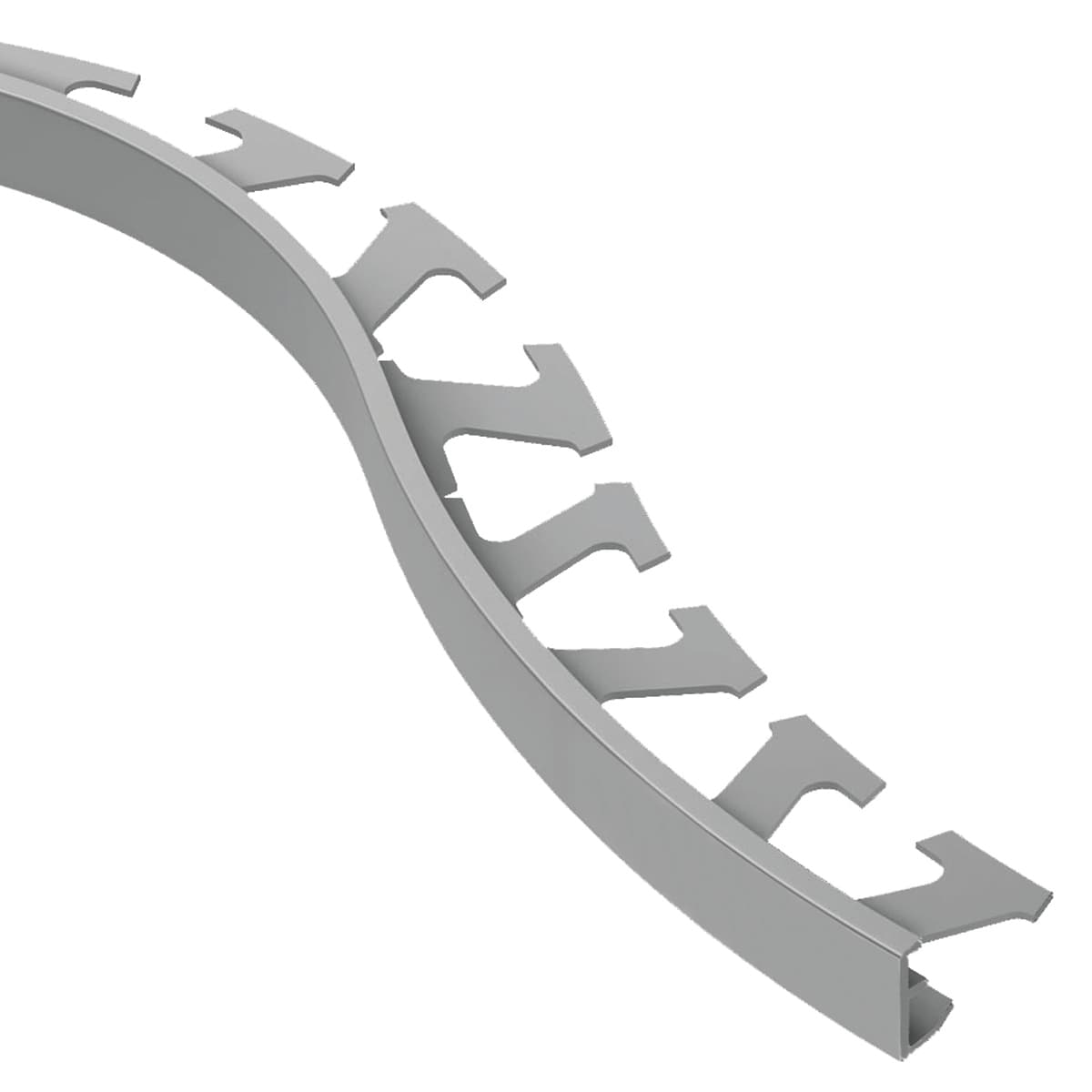 Schluter Systems R/A60G Schiene-Radius 0.25-in W x 98.5-in L Grey Color-Coated Aluminum Aluminum L-angle Tile Edge Trim