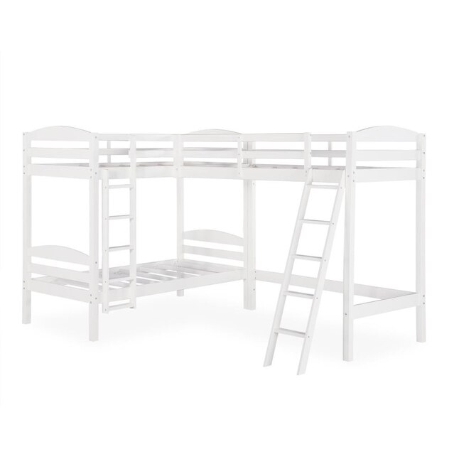 Dhp Clearwater White L Bunk Bed In, What Size Mattress For Bunk Beds
