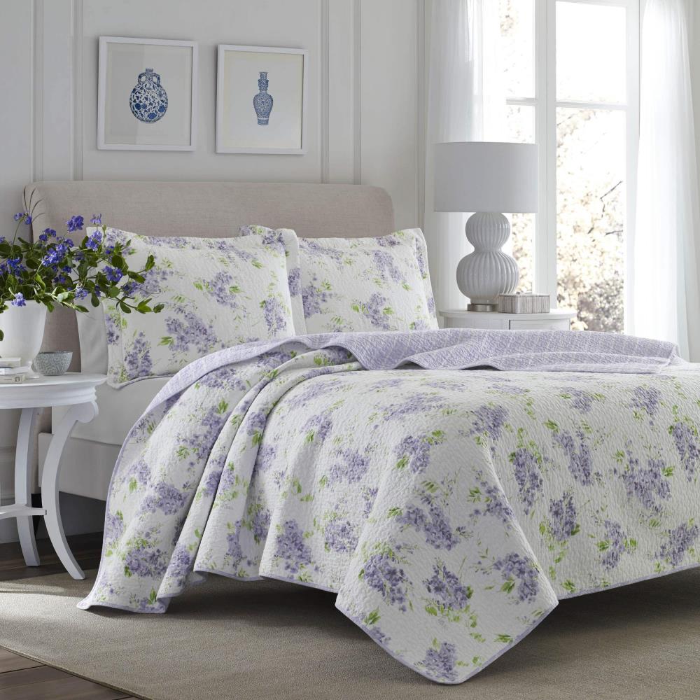 Laura Ashley Keighley 2-Piece Lilac Twin Quilt Set in the Bedding Sets  department at