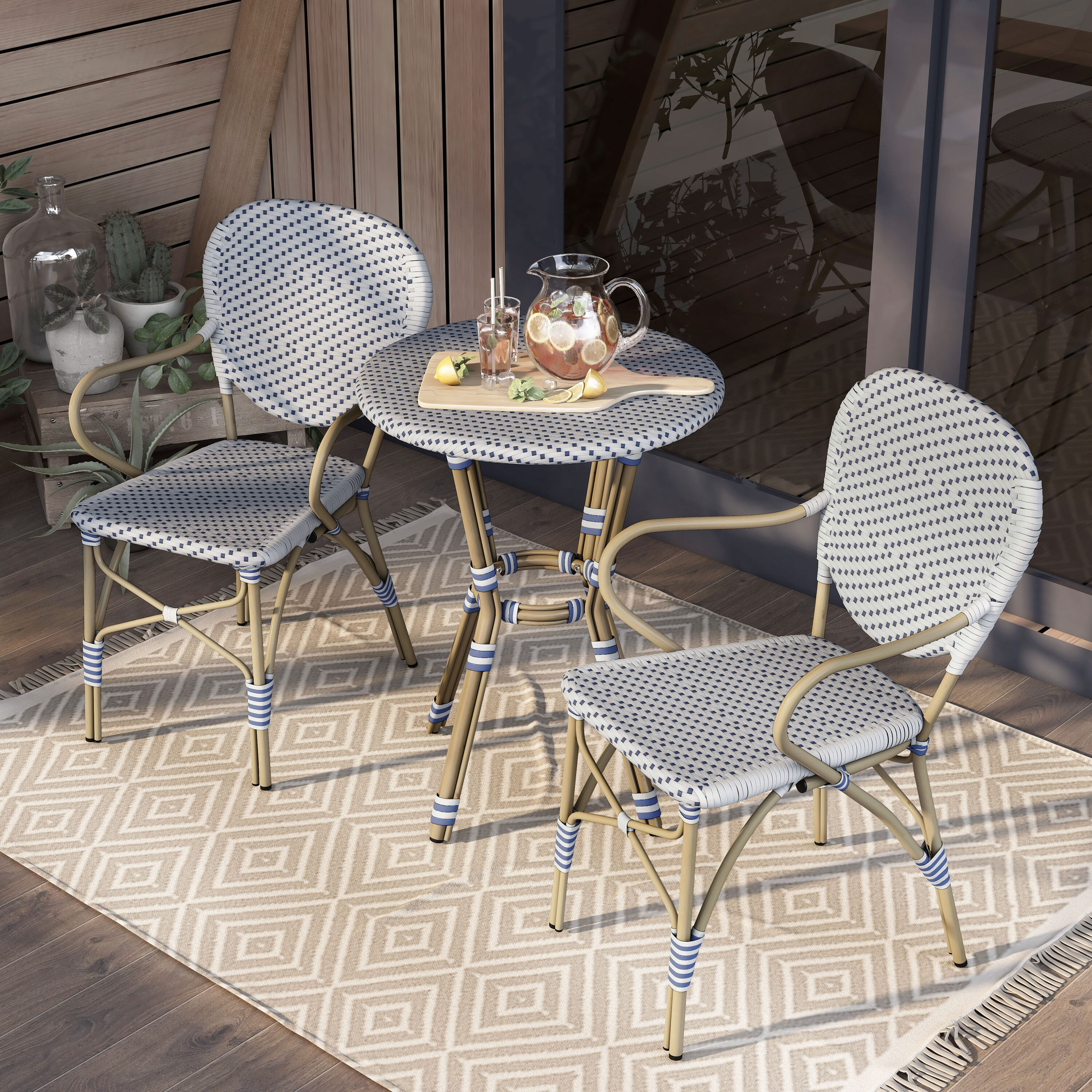 Furniture of America IDF-OT1849WH3PK Patio-Dining-Sets - View #8