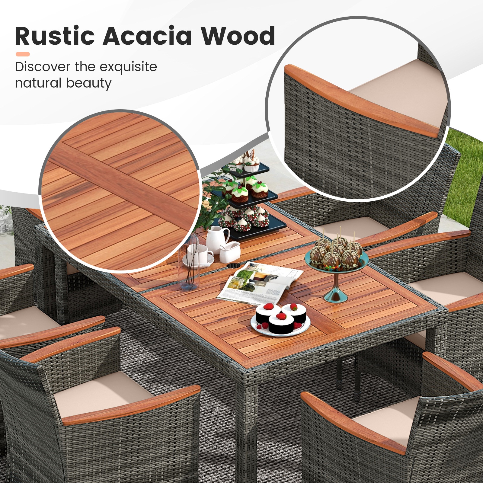 Forclover HBV-65219B Patio-Dining-Sets - View #7