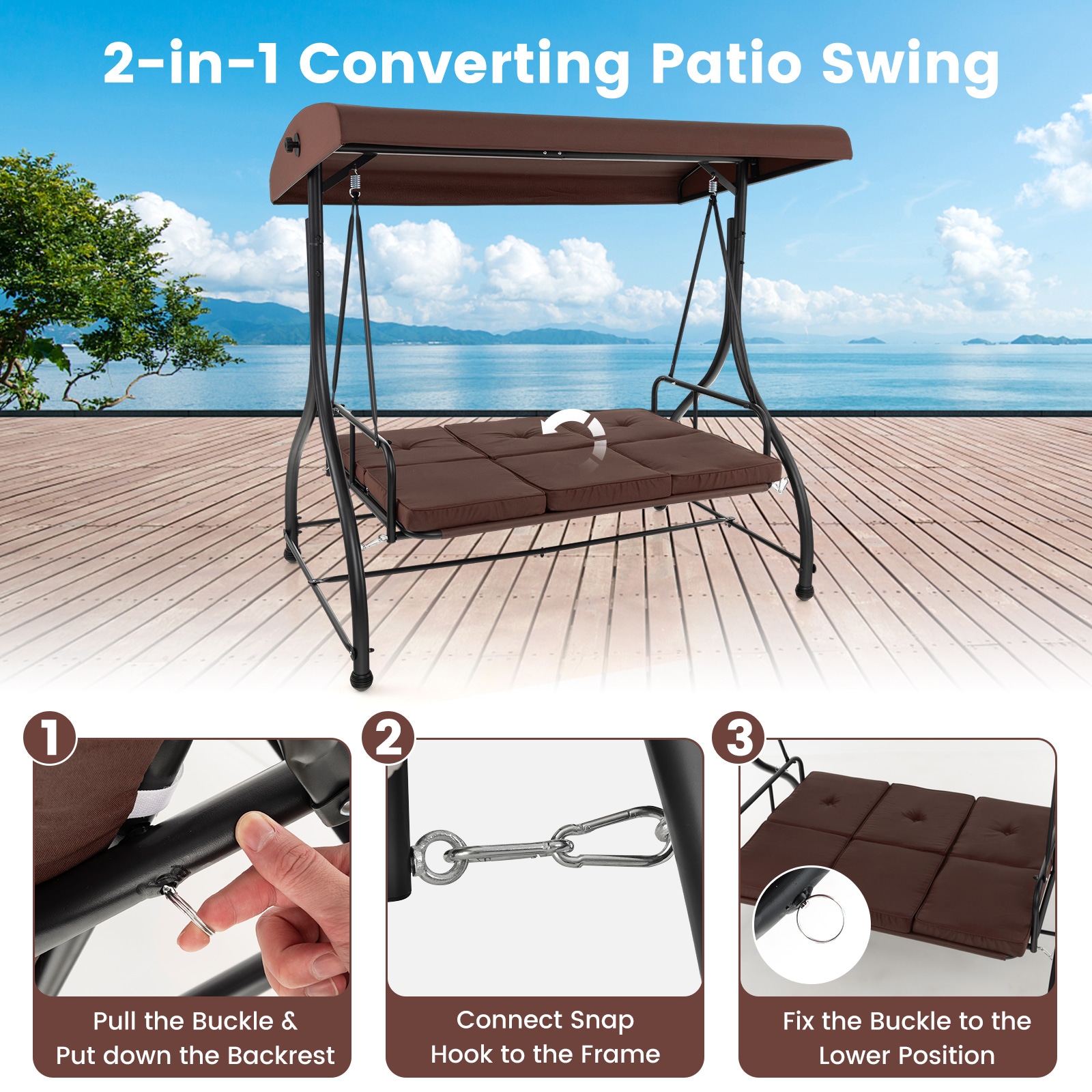 Costway LWS00099 Swing-Gliders - View #4