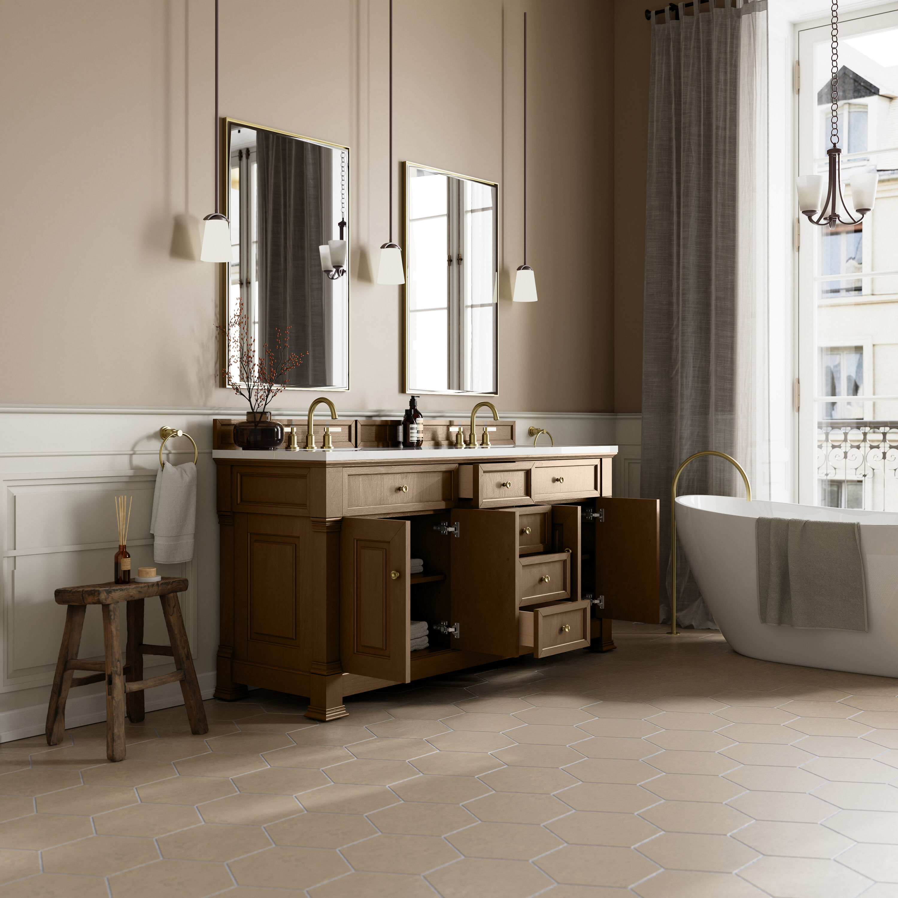 James Martin Vanities 547-V72-PCN-3WZ Bath-Vanity-Combo - View #5