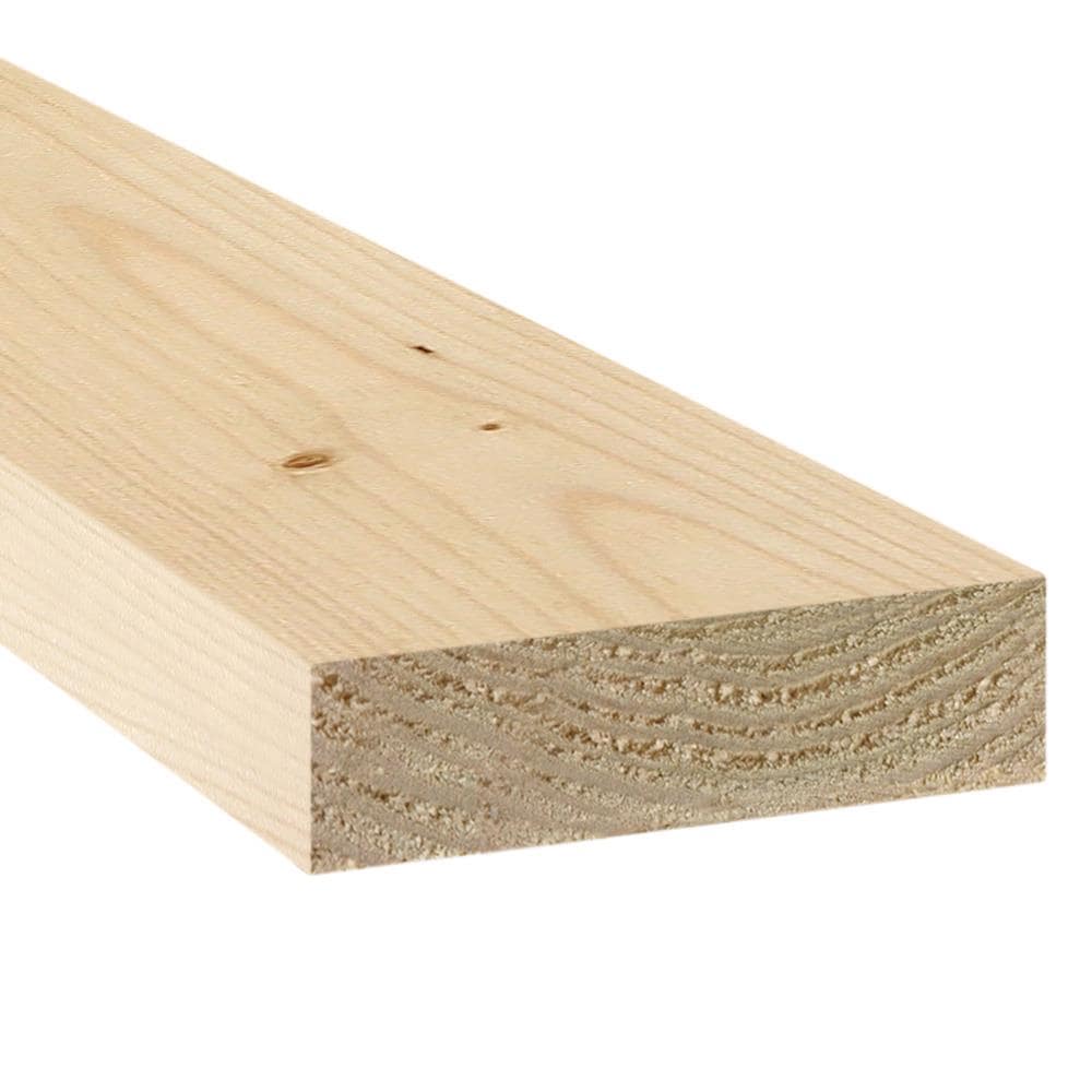  271737-04 2-in x 6-in x 4-ft #2 Whitewood Kiln-Dried Lumber